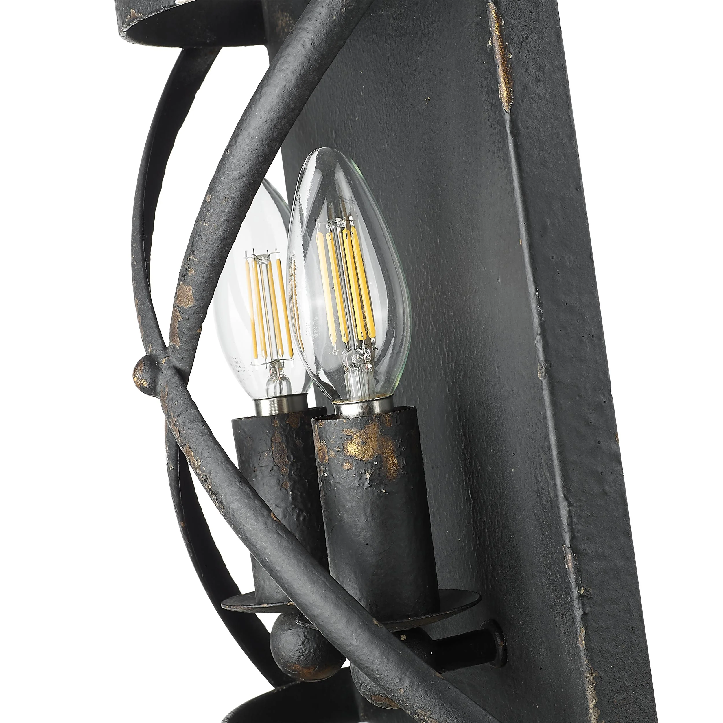 Alcott 2-light Wall Sconce in Antique Black Iron - Image 6