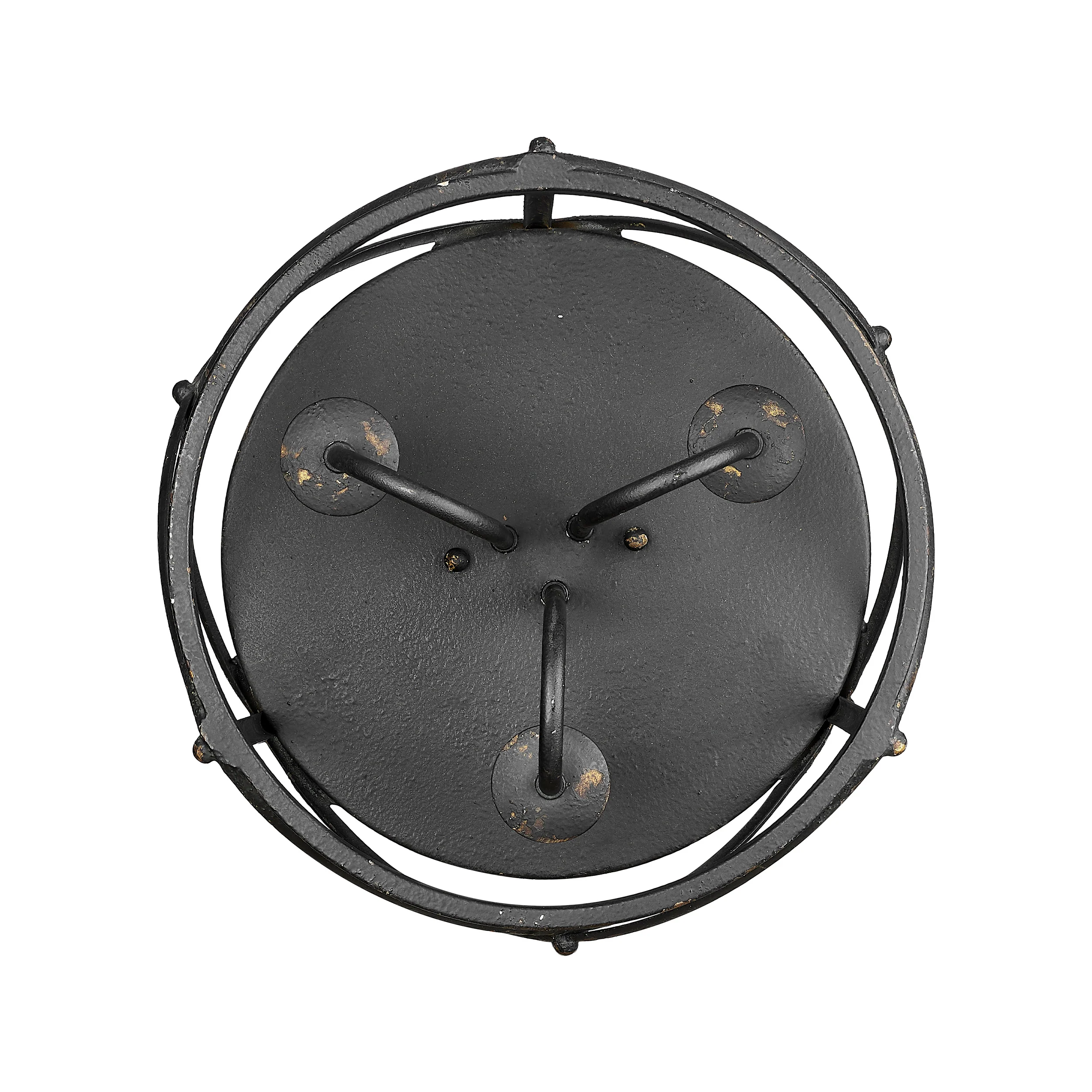 Alcott 3-light Flush Mount in Antique Black Iron - Image 4
