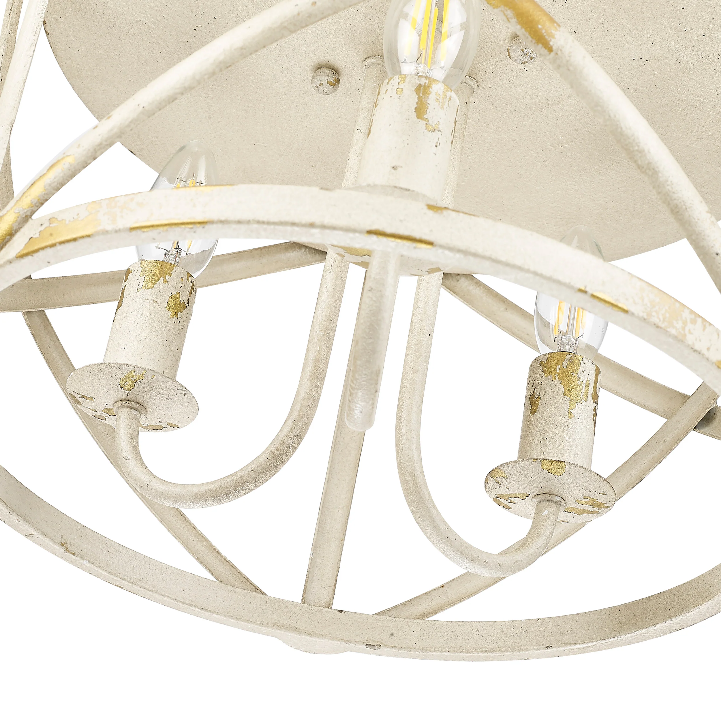Alcott 3-light Flush Mount in Antique Ivory - Image 4