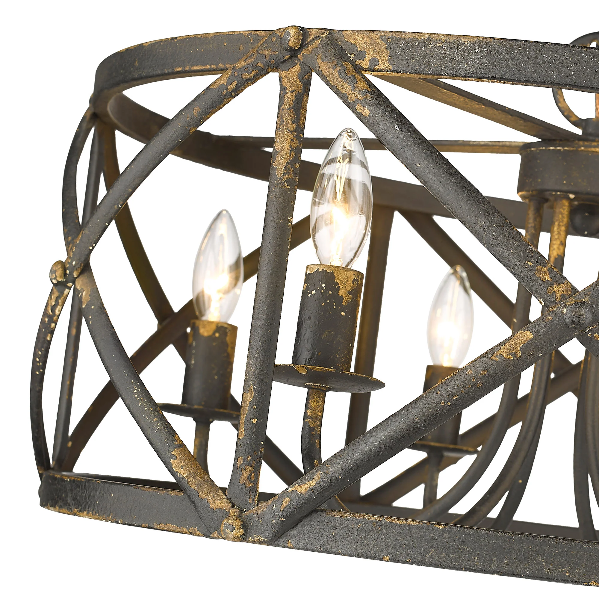 Alcott 6-light Chandelier in Antique Black Iron - Image 3