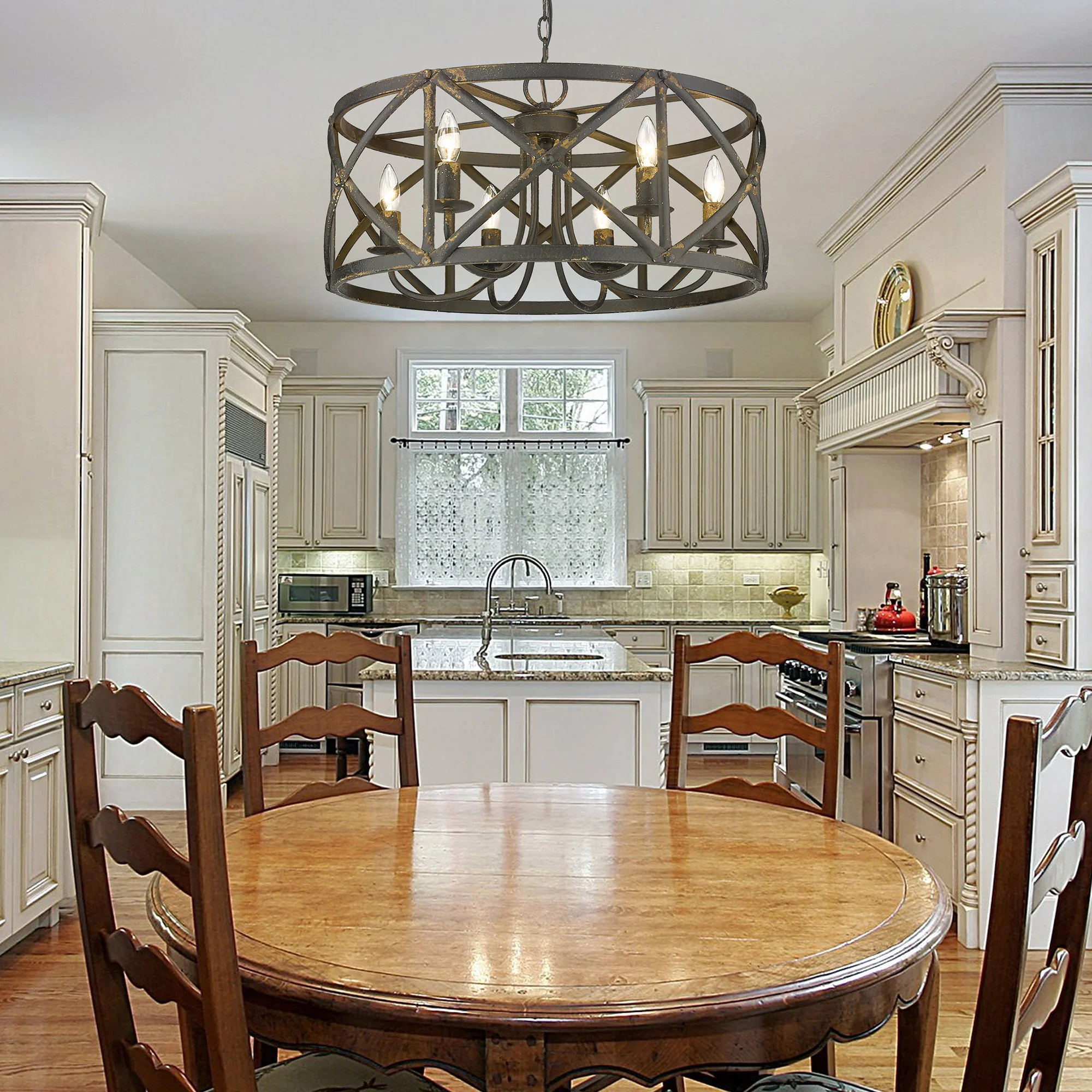 Alcott 6-light Chandelier in Antique Black Iron - Image 4