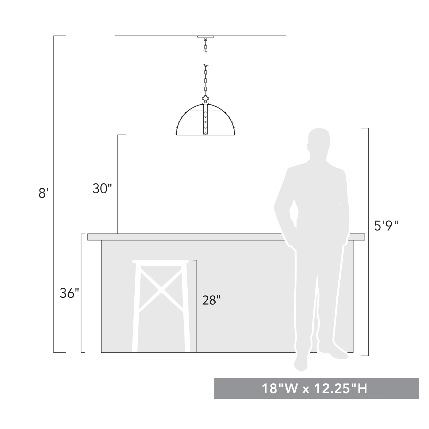 Aldrich 3-light Pendant in Aged Brass - Image 7