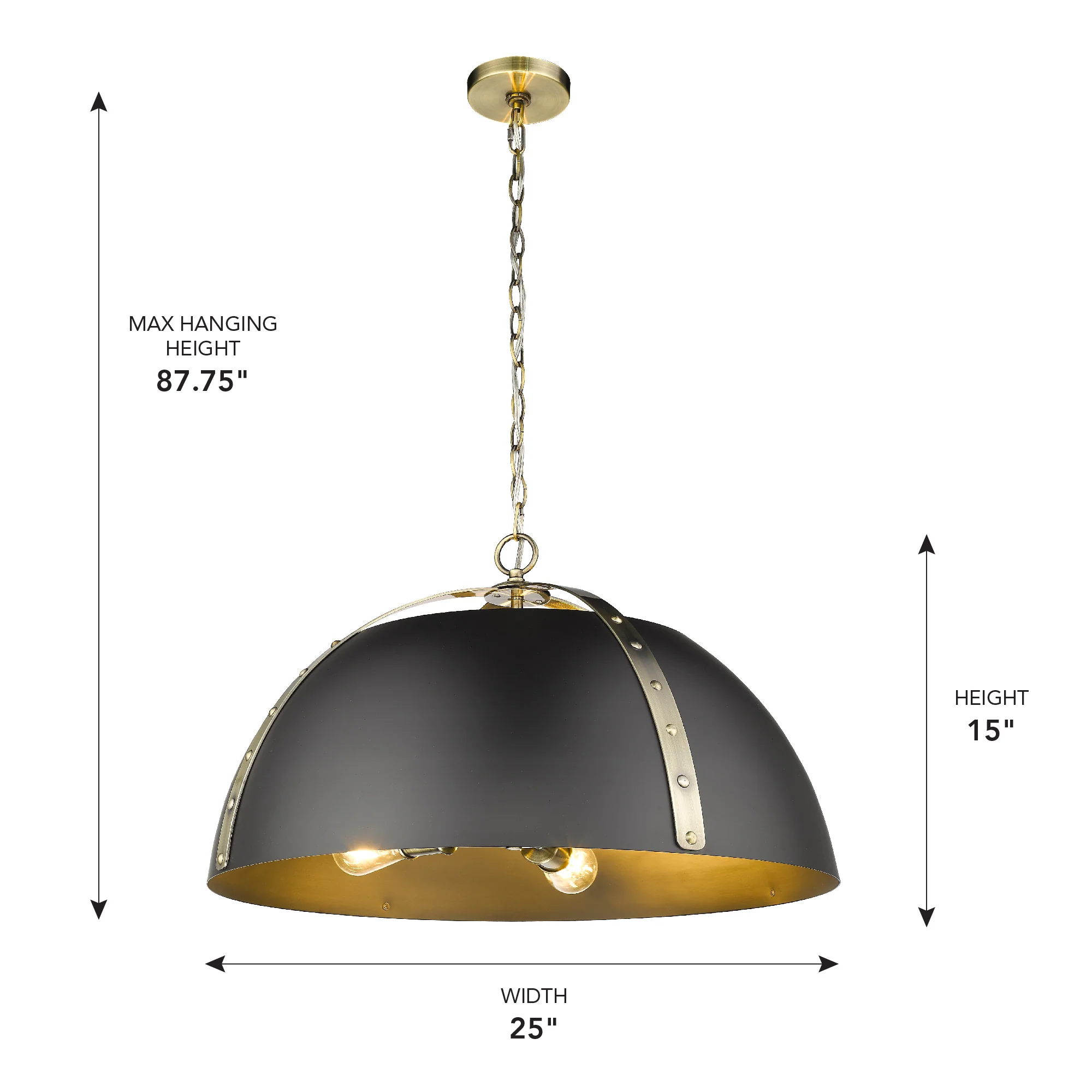Aldrich 5-light Chandelier in Aged Brass - Image 5