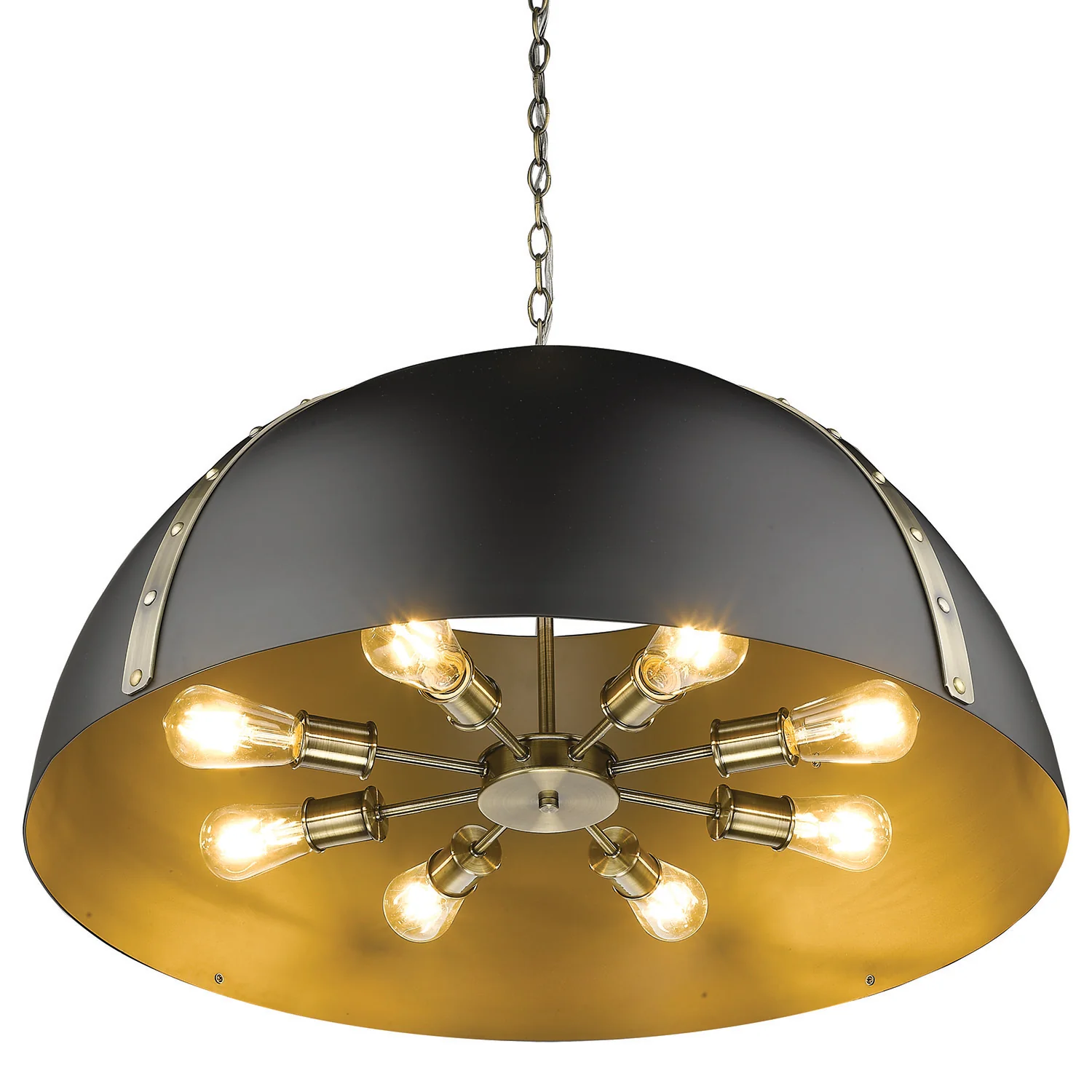 Aldrich 8-light Chandelier in Aged Brass - Image 3