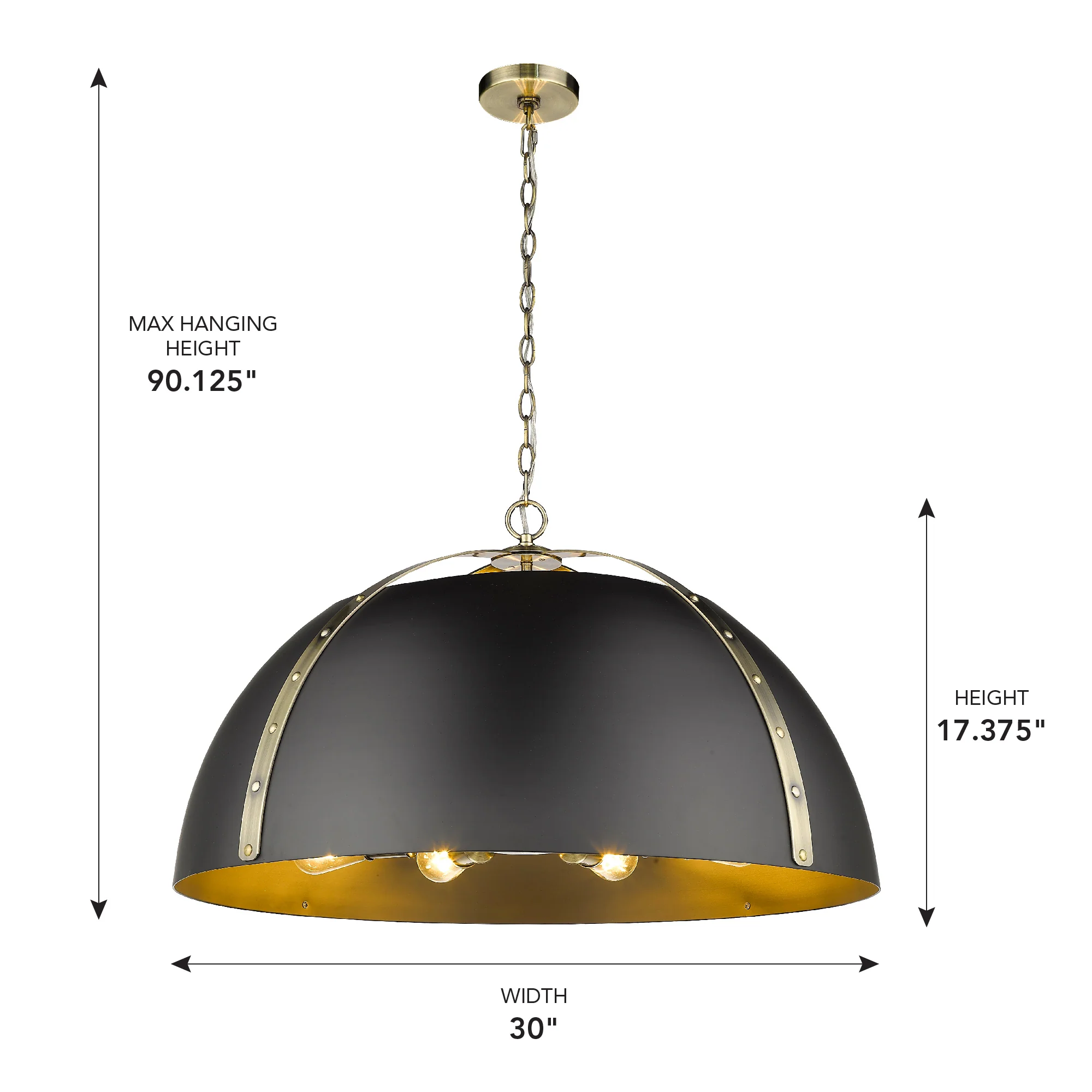Aldrich 8-light Chandelier in Aged Brass - Image 4