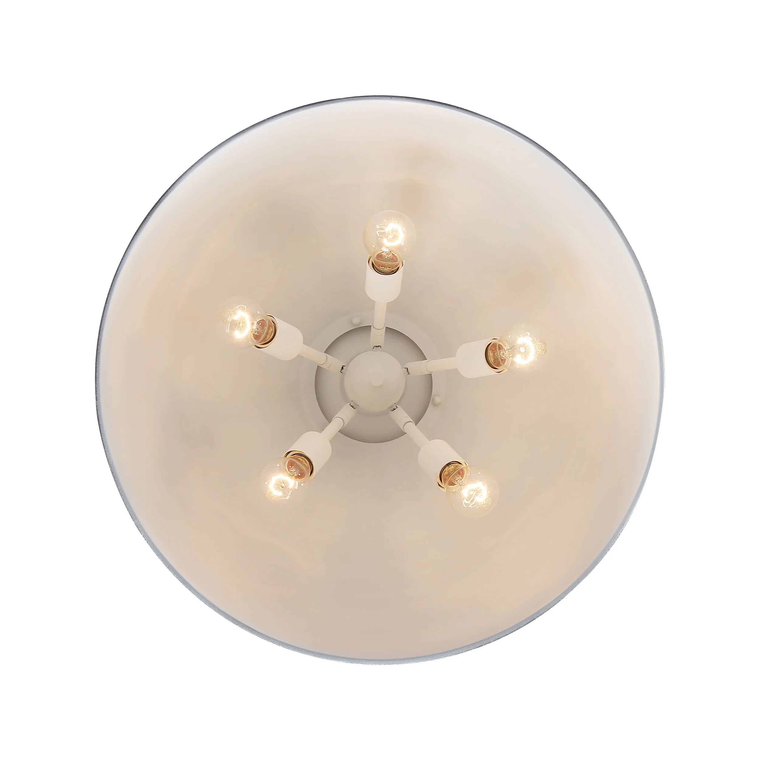 Alison 5-light Pendant in Vintage Gold and Weathered Black Iron shade - Image 4