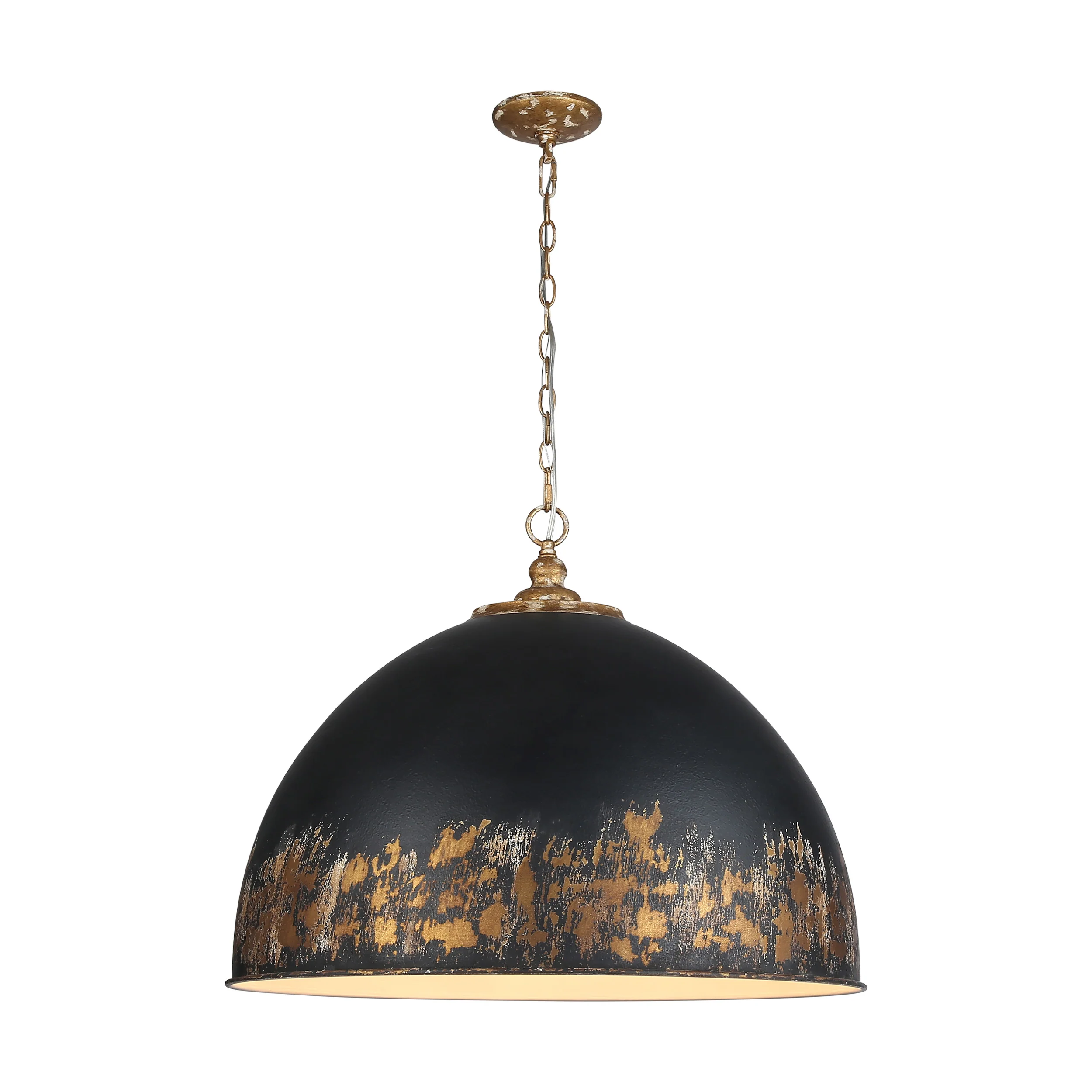 Alison 8-light Pendant in Vintage Gold and Weathered Black Iron shade - Image 3