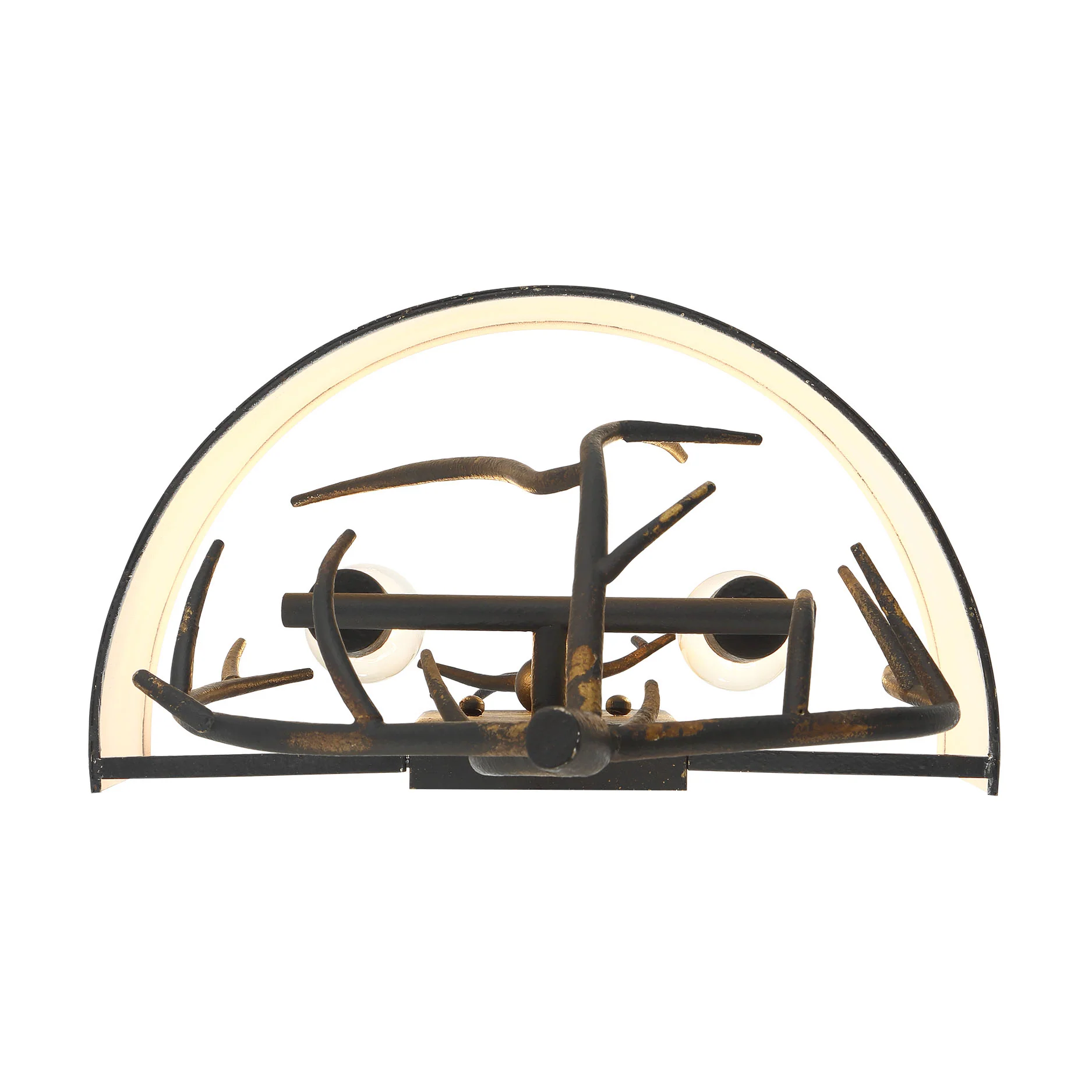 Arboreal 2-light Wall Sconce in Antique Black Iron - Image 6