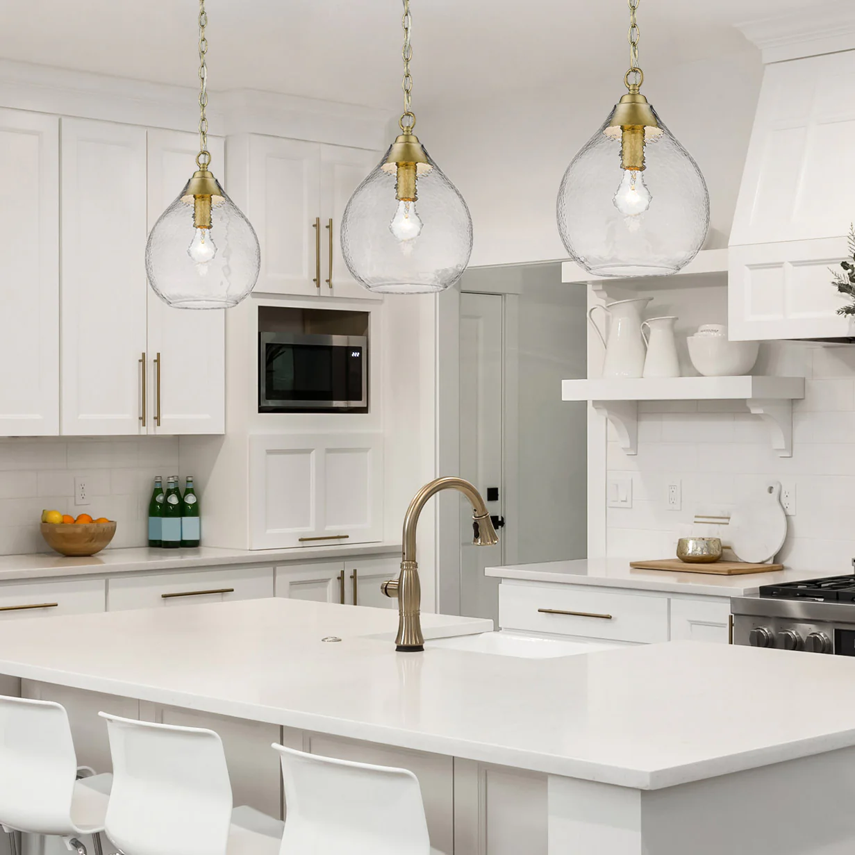 Ariella 1-light Pendant in Brushed Champagne Brass - Image 4