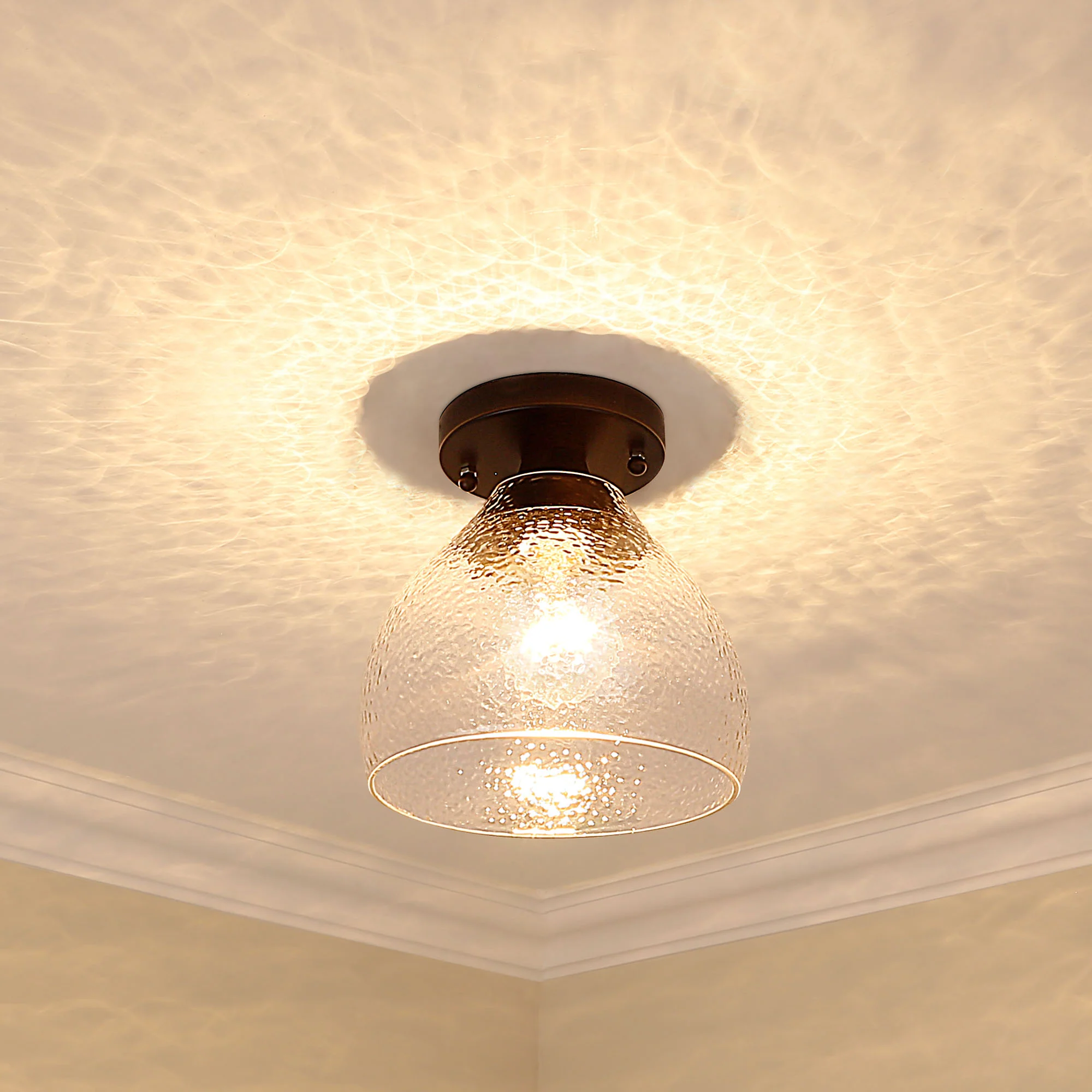 Ariella 1-light Semi-Flush Mount in Matte Black - Image 3