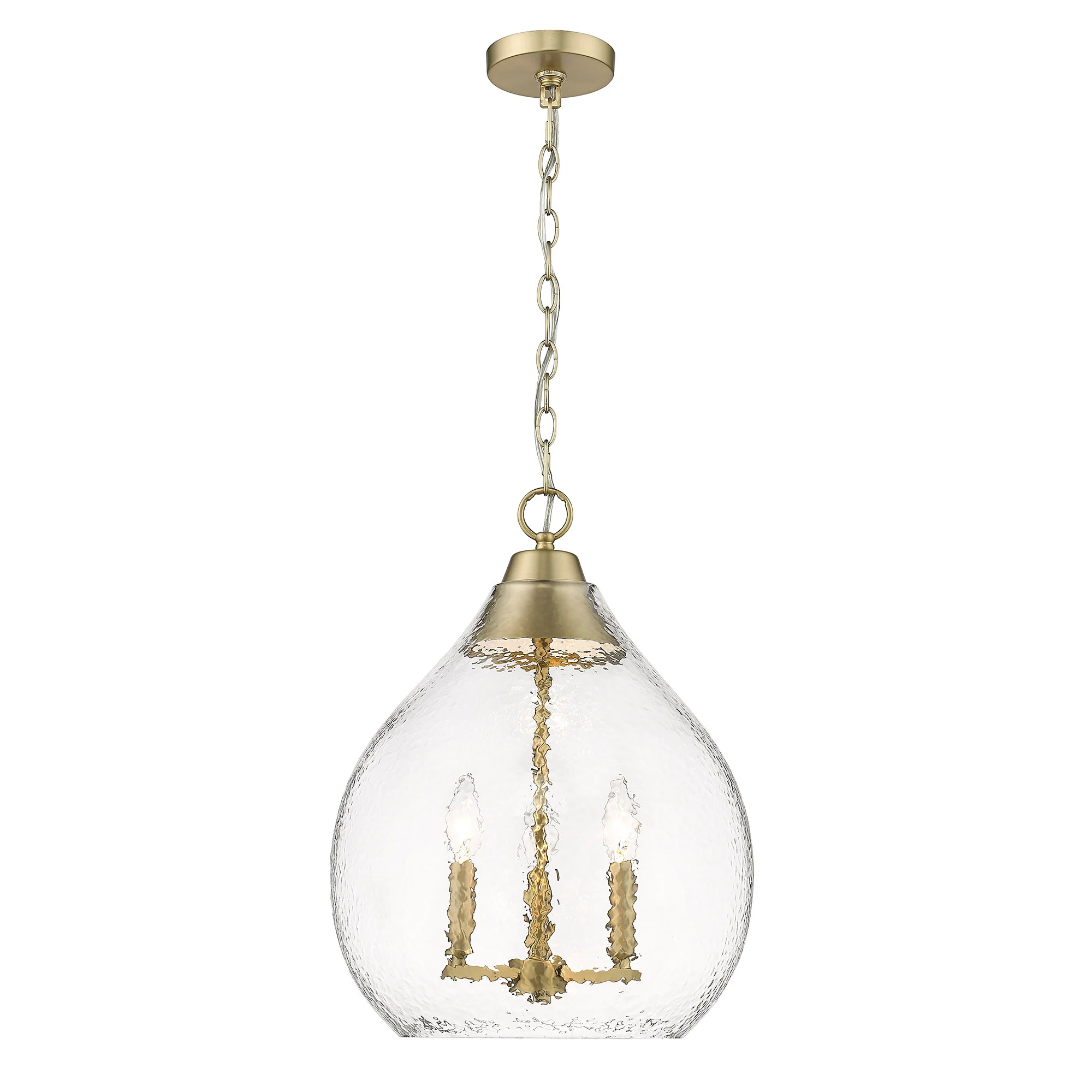 Ariella 3-light Pendant in Brushed Champagne Brass - Image 4