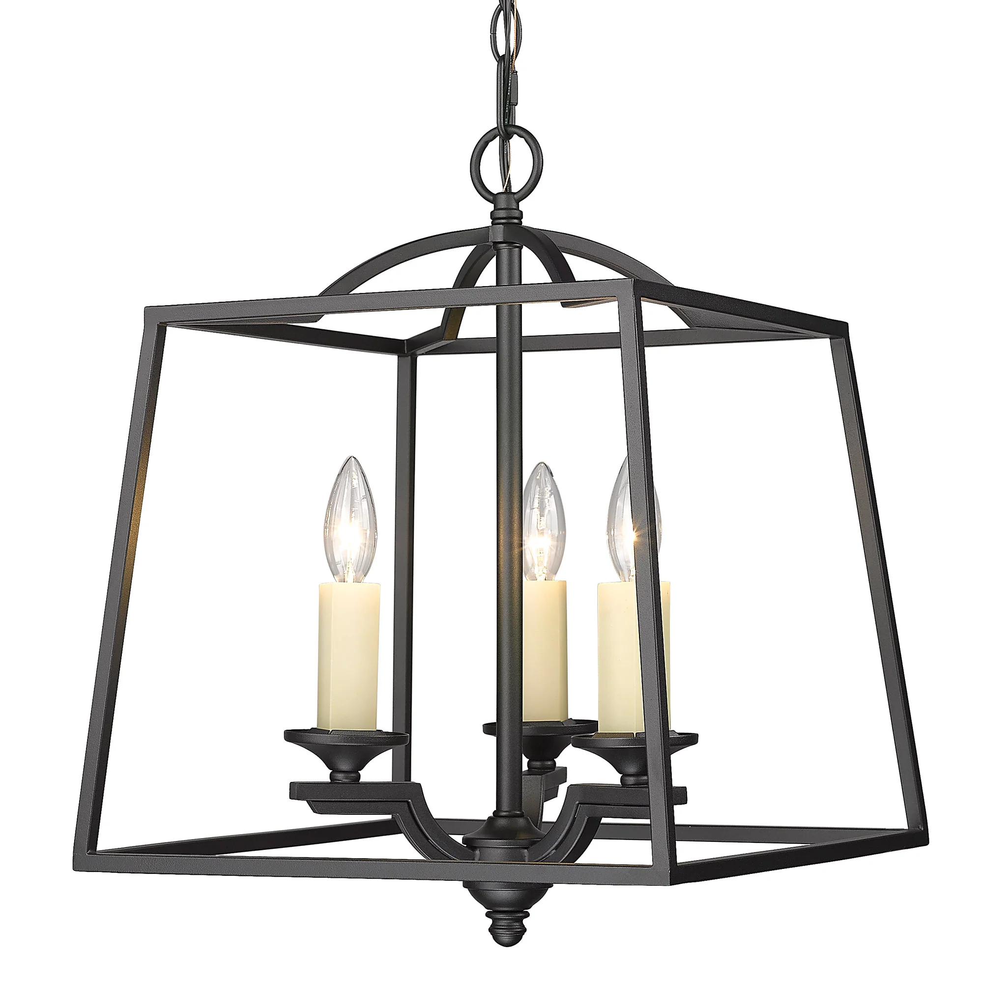 Athena 3-light Pendant in Natural Black