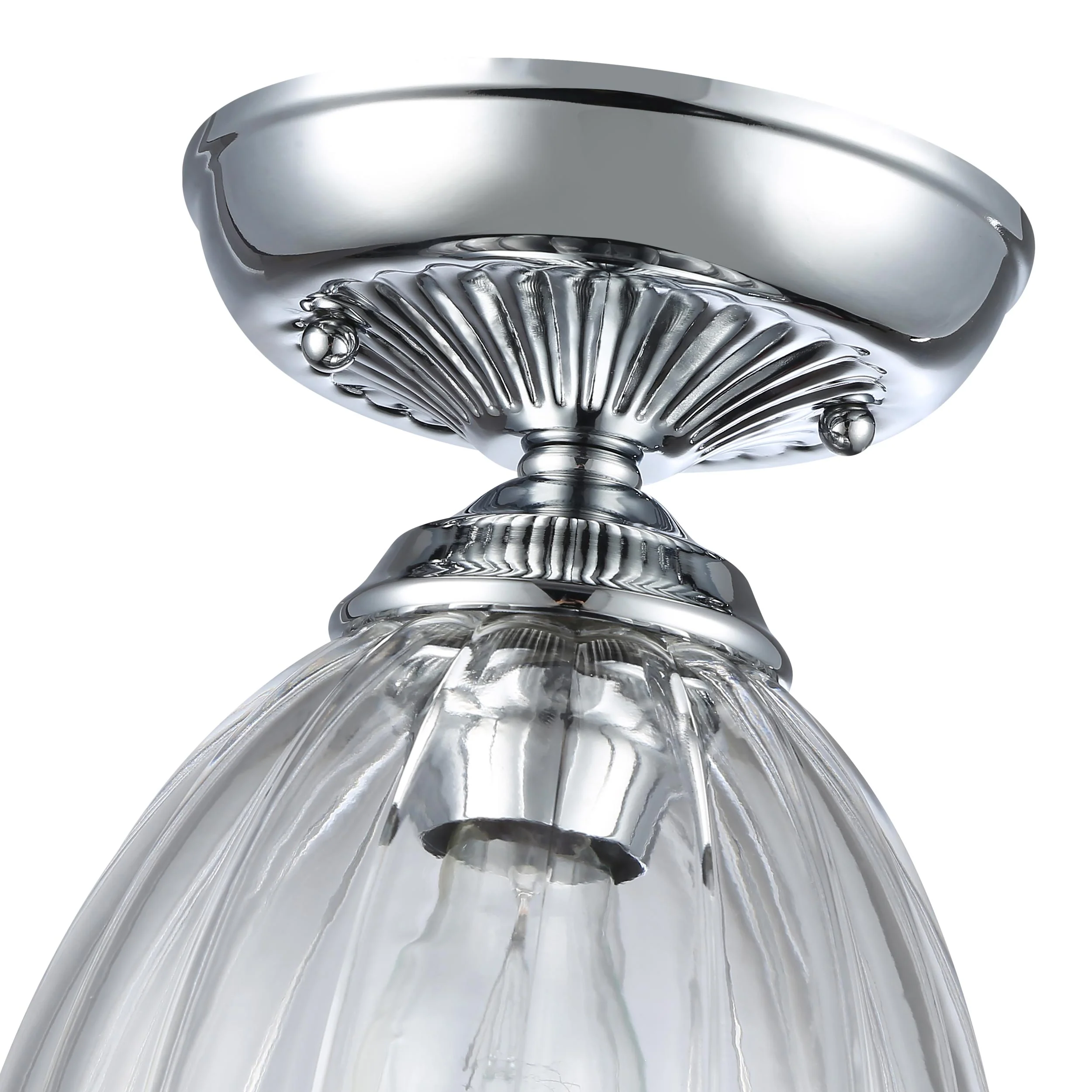 Audra 1-light 7in Semi-Flush Mount in Chrome - Image 5
