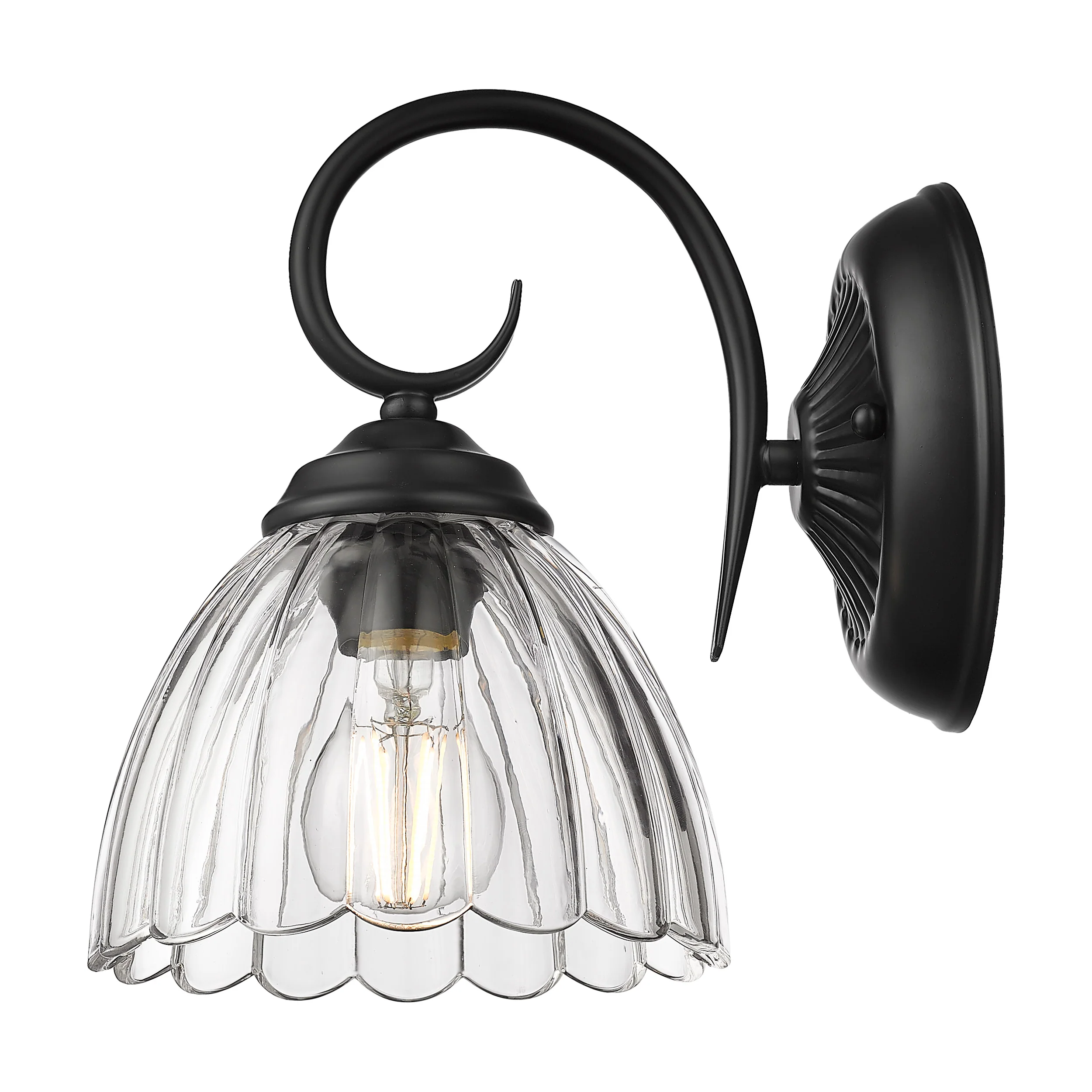Audra 1-light Wall Sconce in Matte Black - Image 3