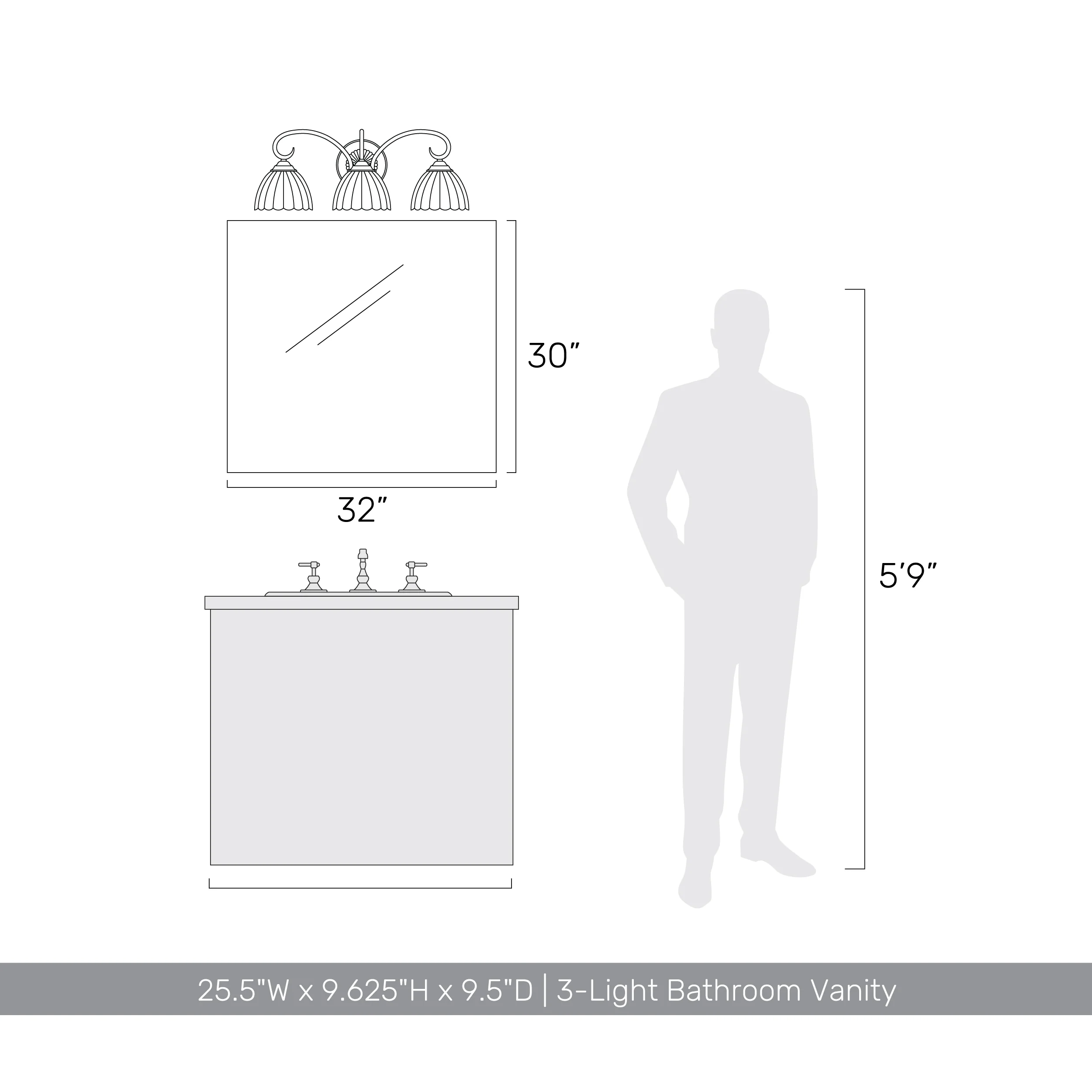 Audra 3-light Vanity in Chrome - Image 6