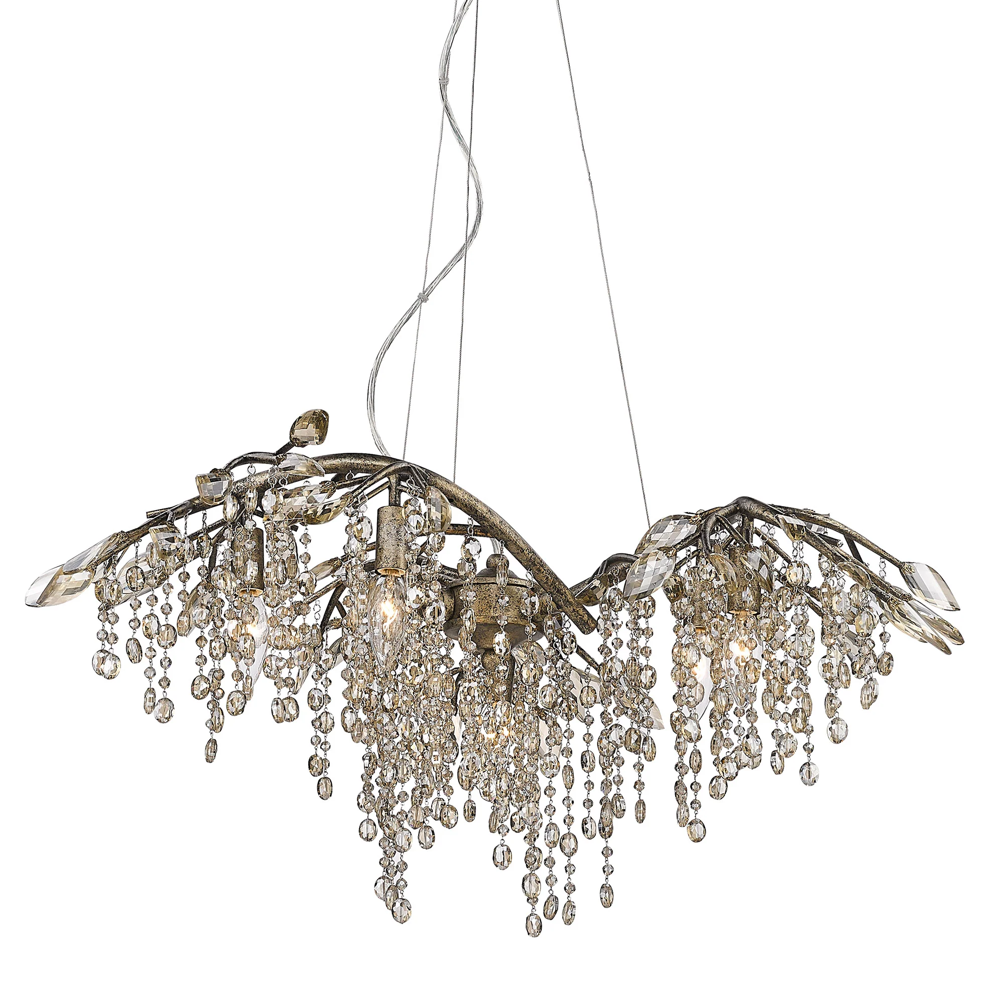 Autumn Twilight 6-light Chandelier in Mystic Gold