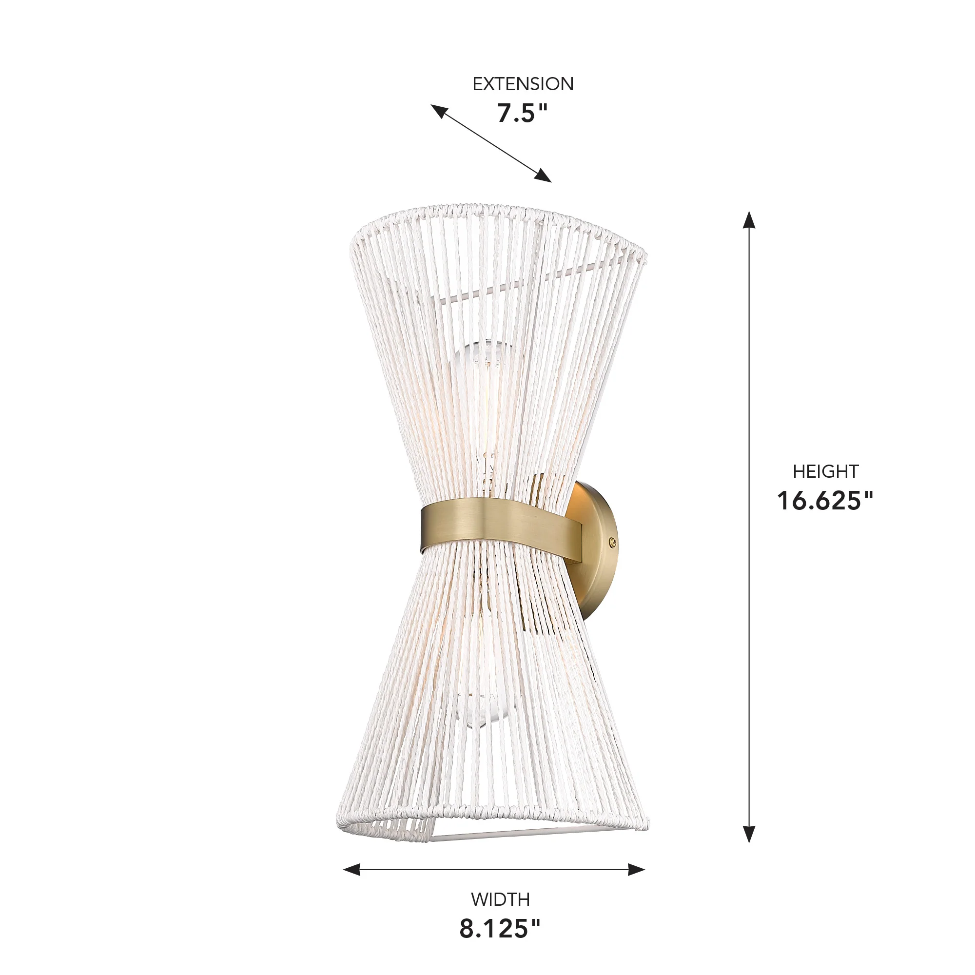 Avon 2-light Wall Sconce in Brushed Champagne Brass - Image 8