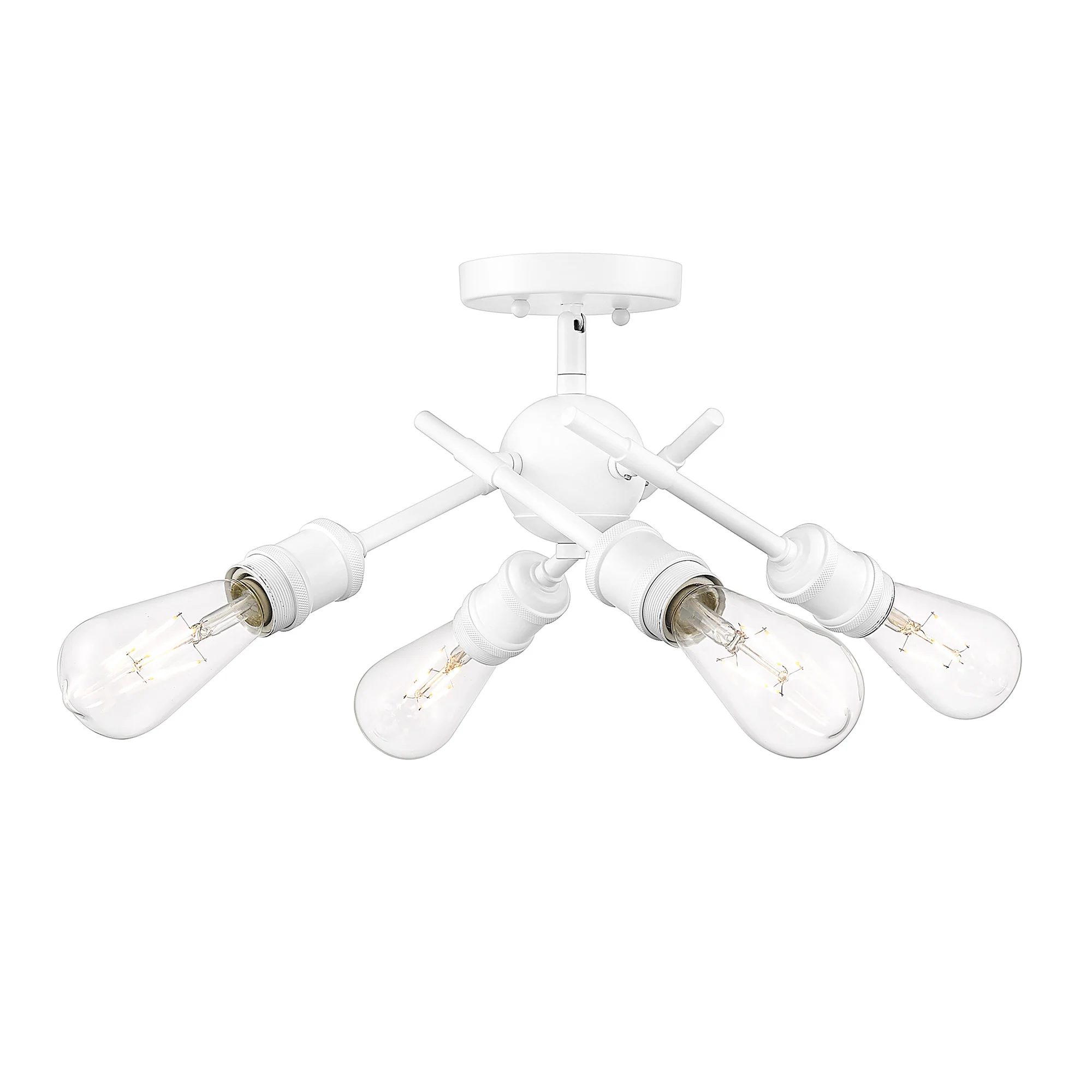 Axel 4-light Semi-Flush Mount in Matte White - Image 2