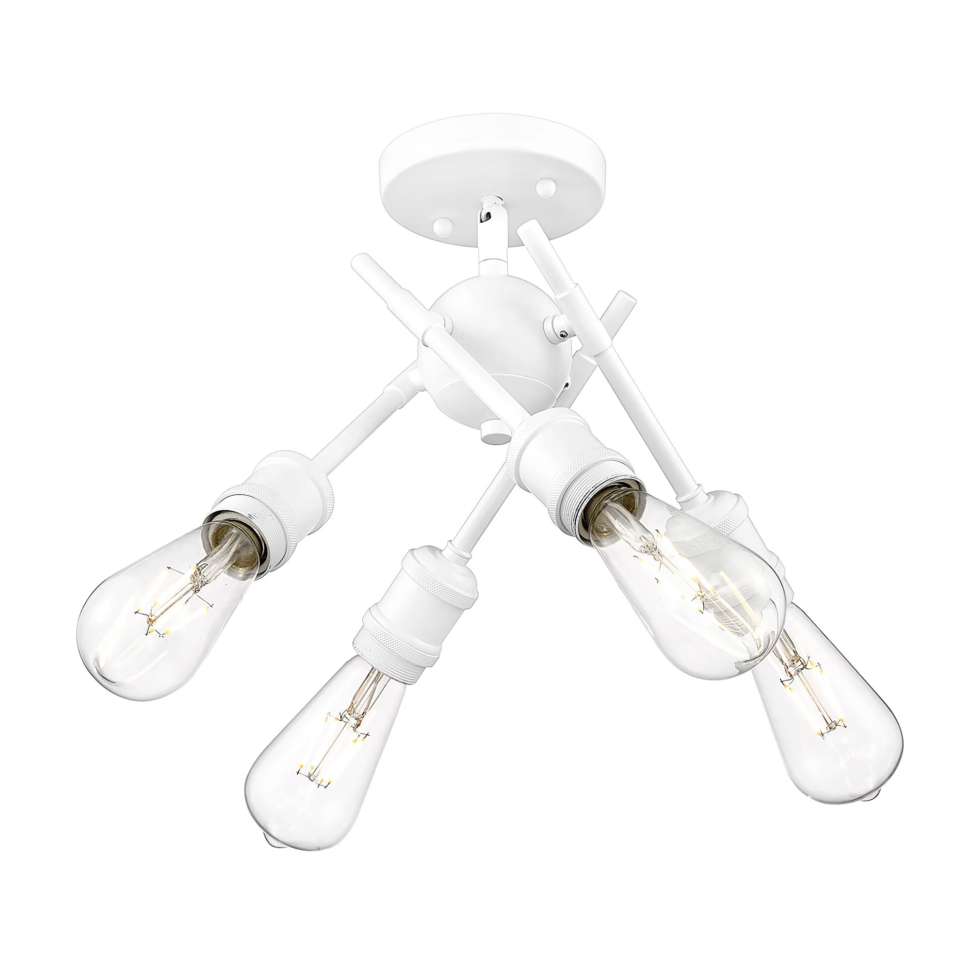 Axel 4-light Semi-Flush Mount in Matte White - Image 3