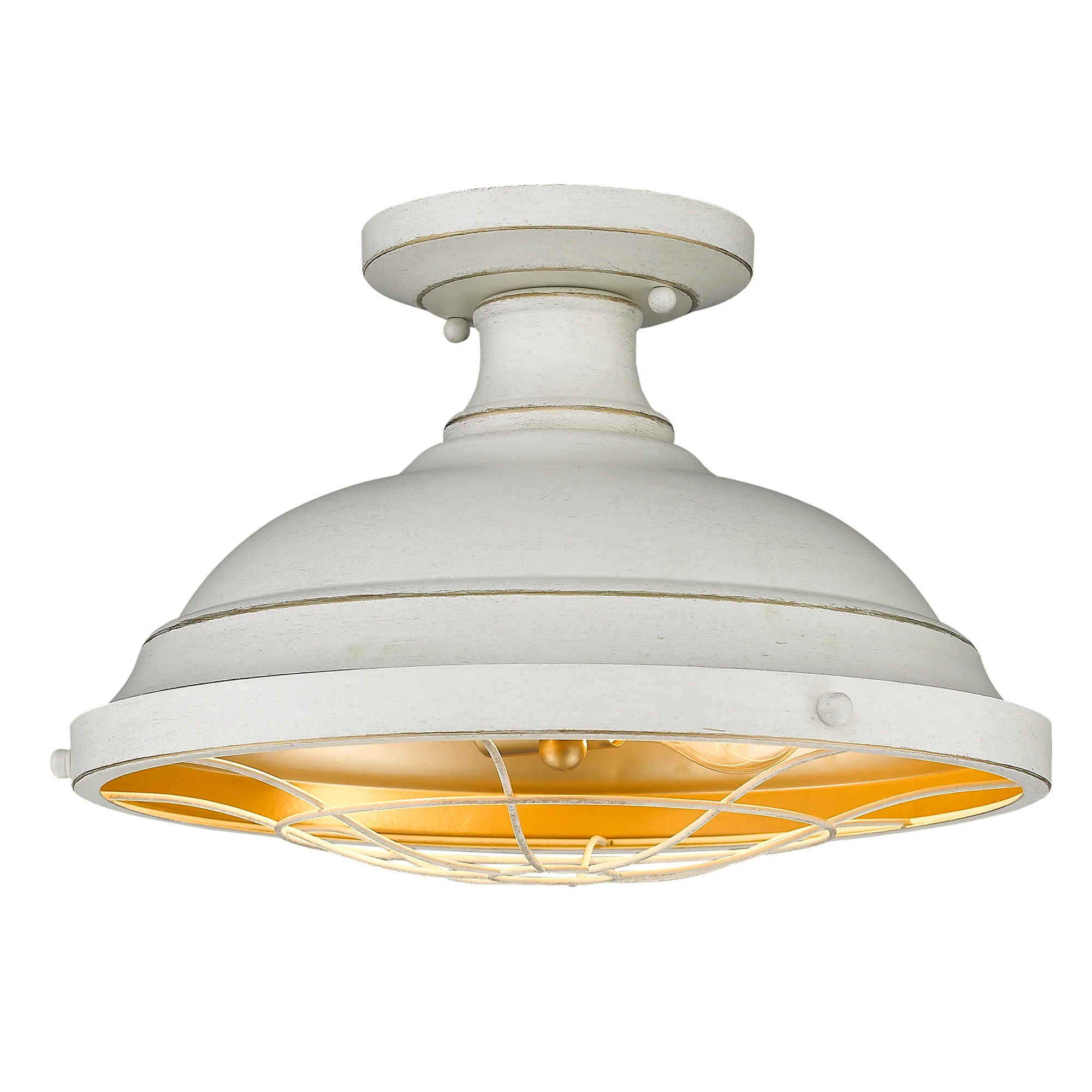 Bartlett 2-light Semi-Flush Mount in French White - Image 2