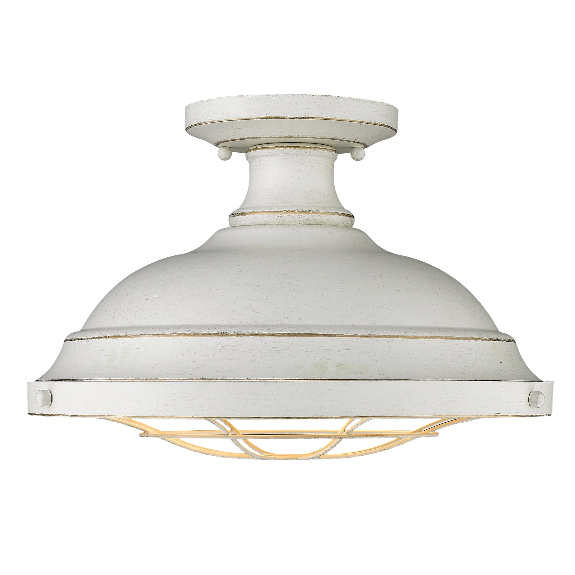 Bartlett 2-light Semi-Flush Mount in French White - Image 3