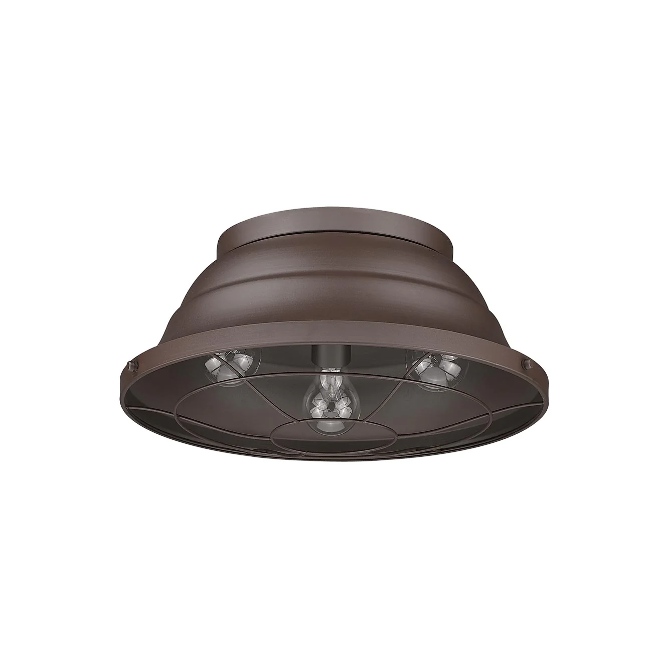 Bartlett 3-light Outdoor Ceiling in Textured Bronze - Image 3