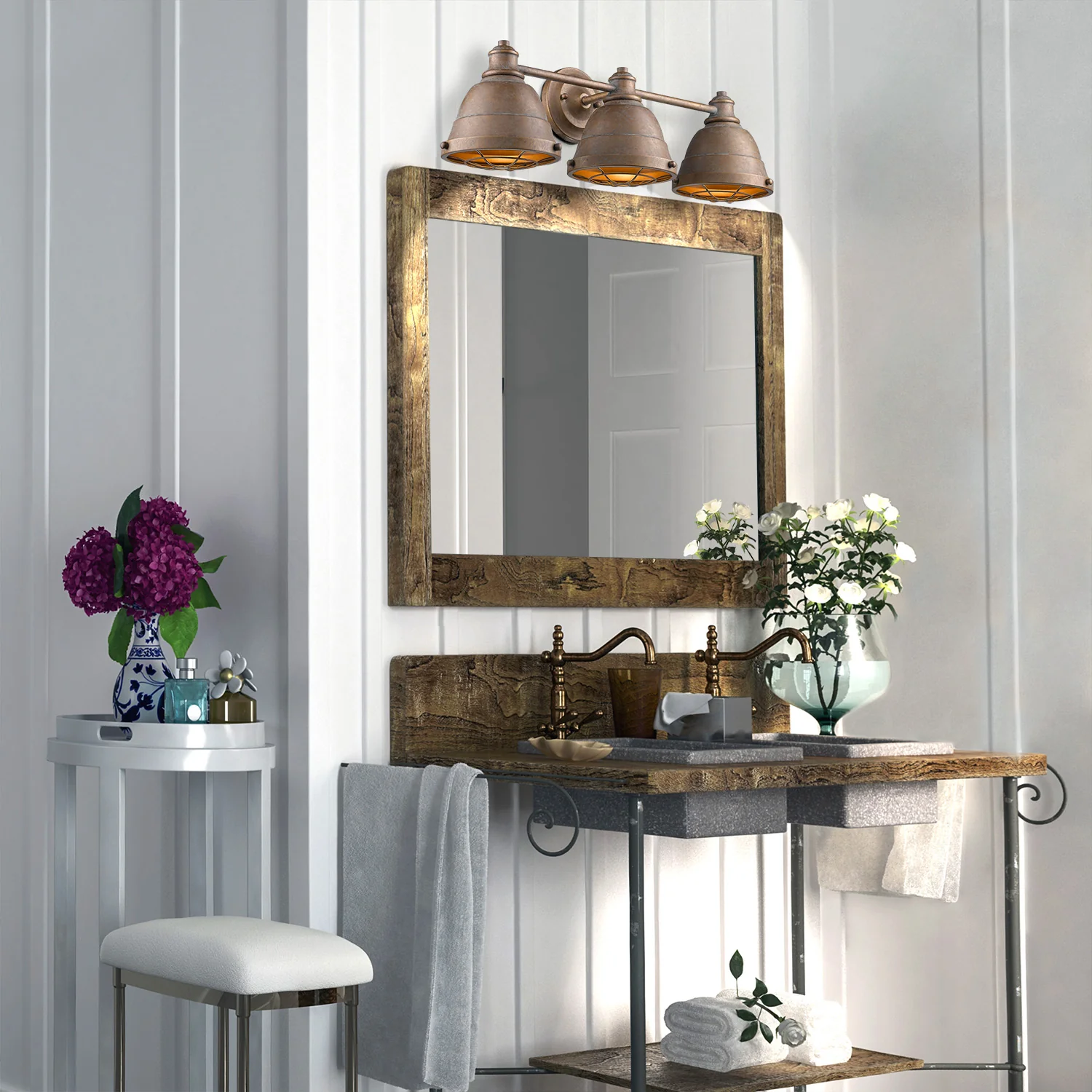 Bartlett 3-light Vanity in Copper Patina - Image 4