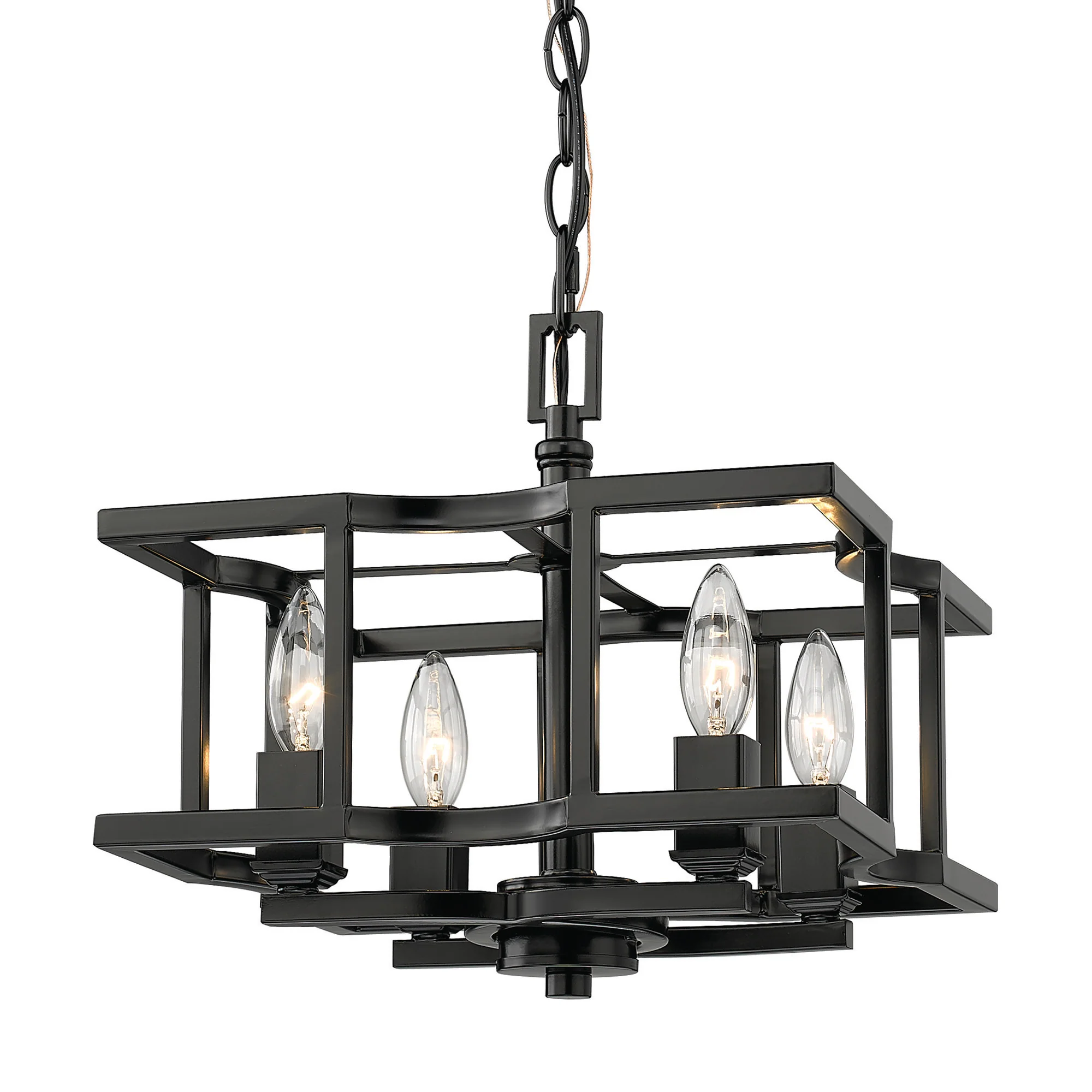 Bellare 4-light Semi-Flush Mount in Matte Black - Image 4
