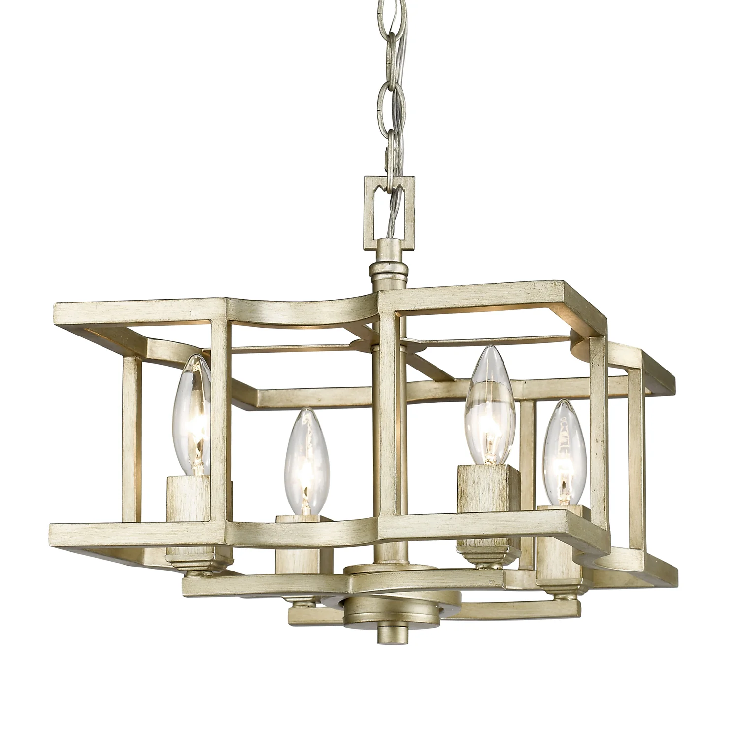 Bellare 4-light Semi-Flush Mount in White Gold - Image 4