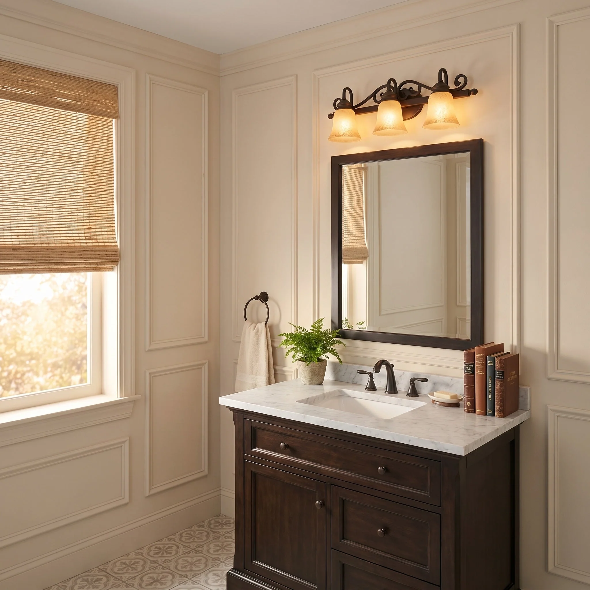 Belle Meade 3-light Vanity in Rubbed Bronze - Image 3