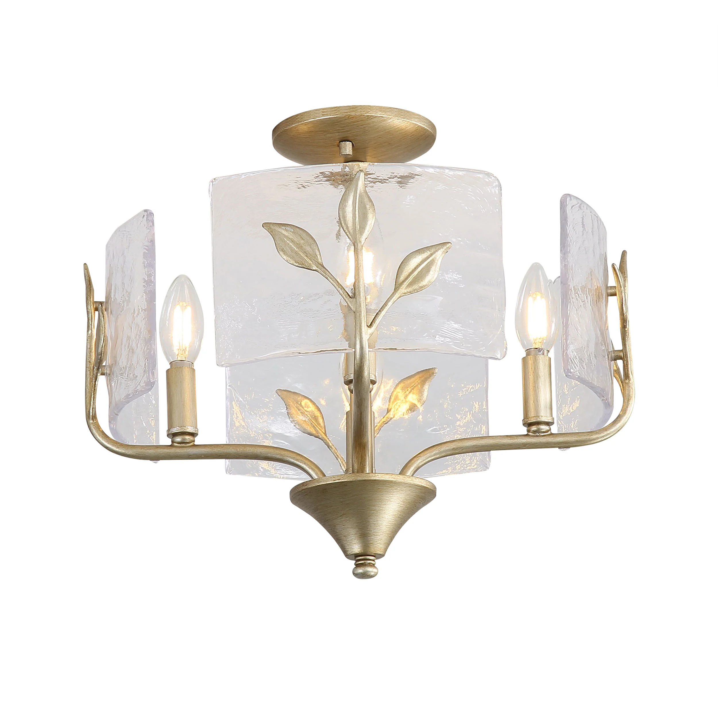 Bloem 4-light Semi-Flush Mount in White Gold - Image 2