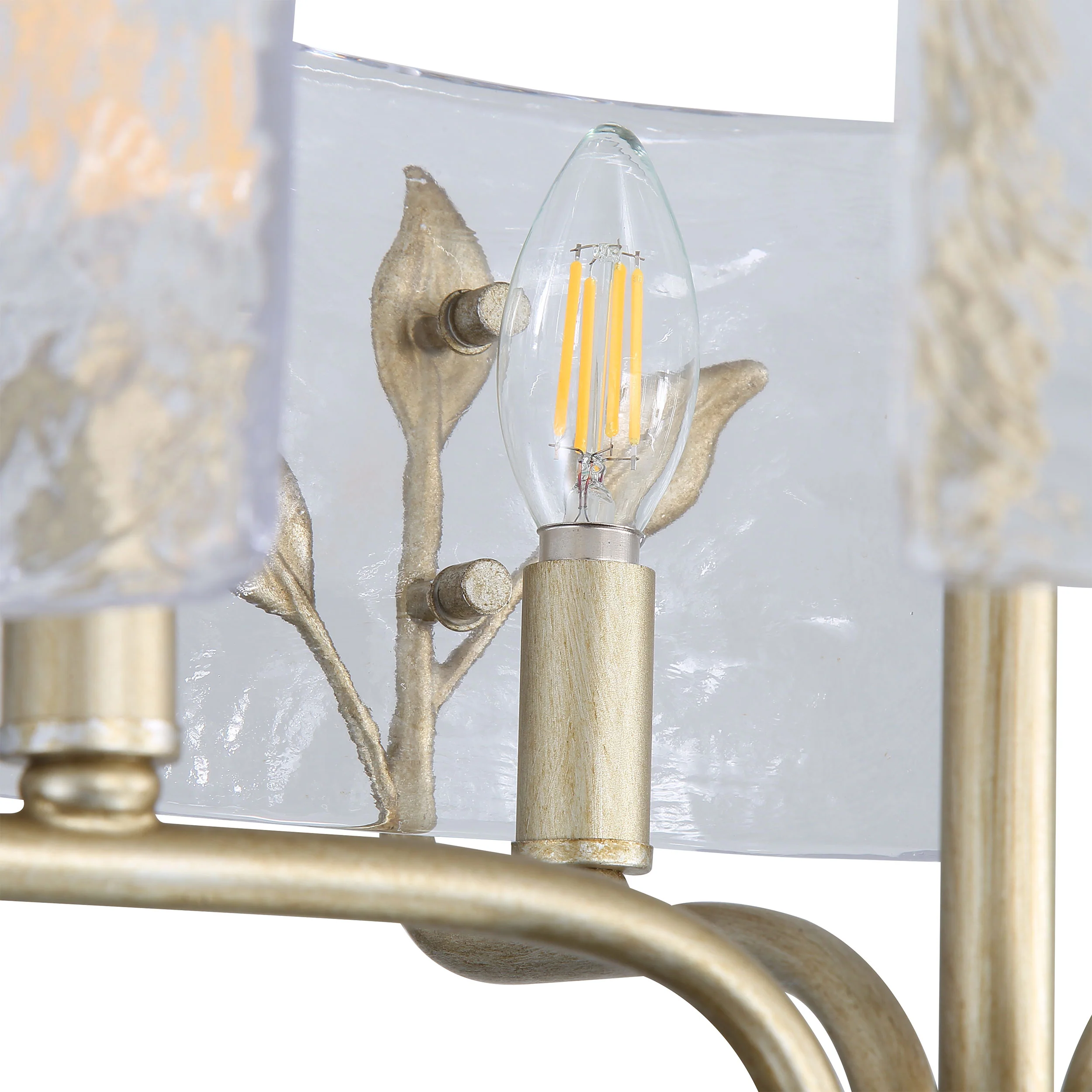 Bloem 4-light Semi-Flush Mount in White Gold - Image 5
