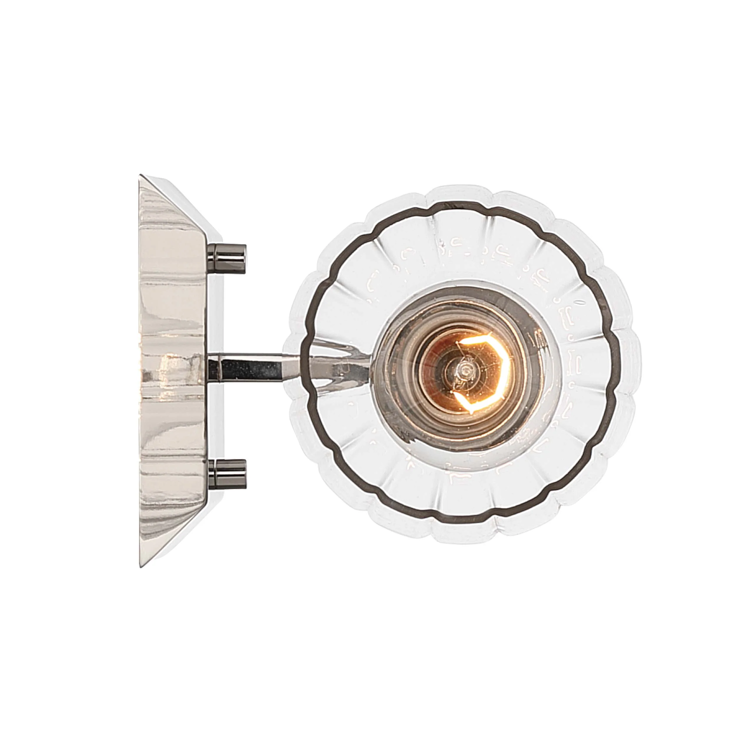 Brilia 1-light Wall Sconce Vanity in Polished Nickel with Fluted Glass - Image 7