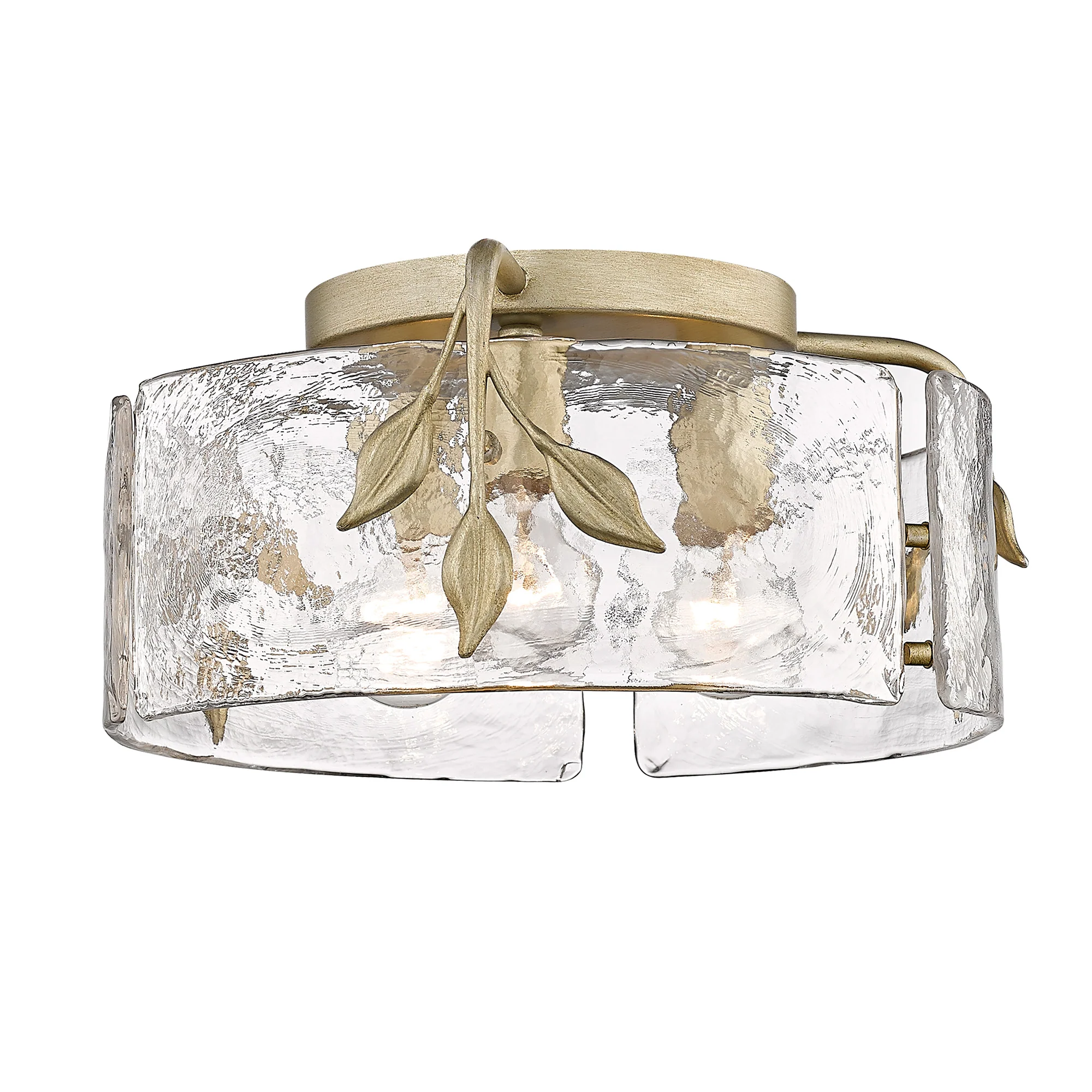 Calla 3-light Flush Mount in White Gold