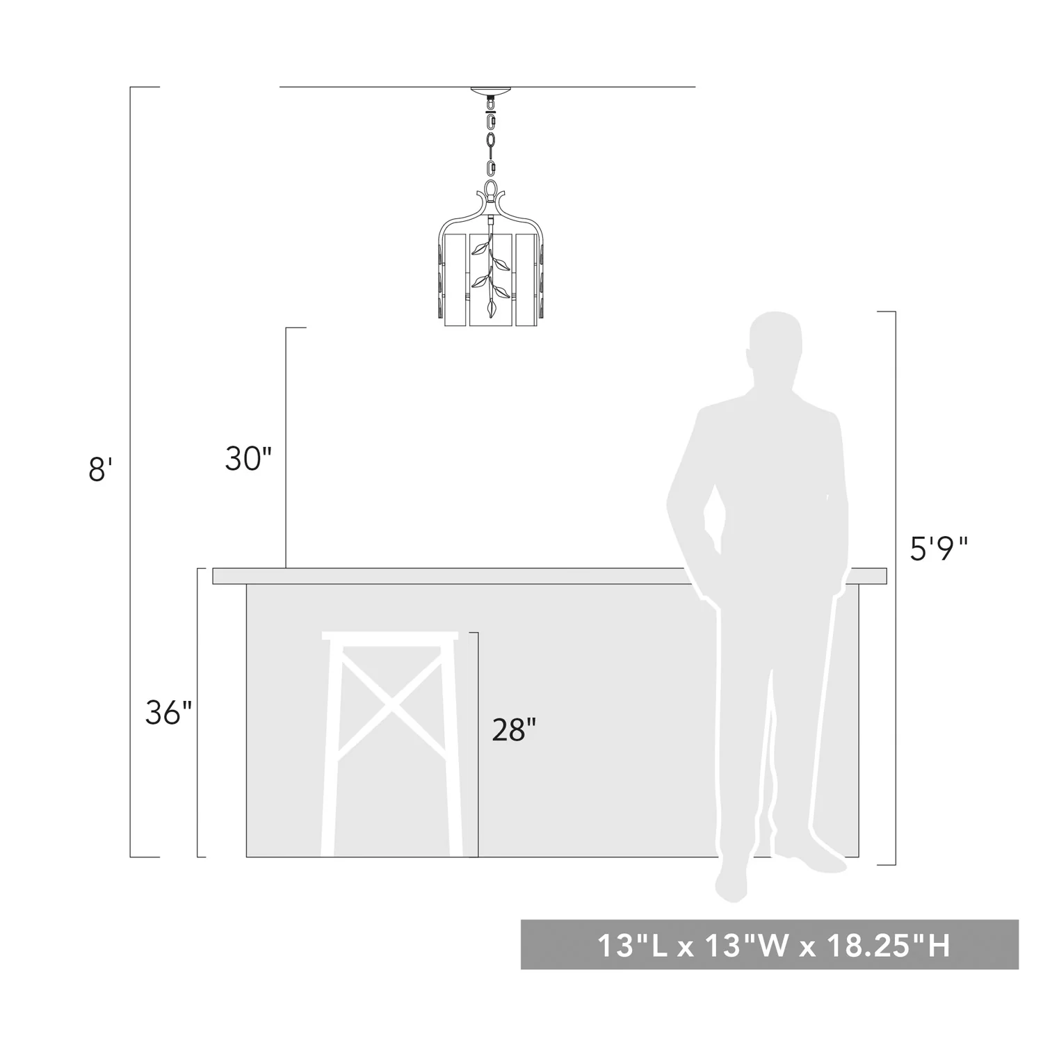 Calla 3-light Pendant in Natural Black - Image 7