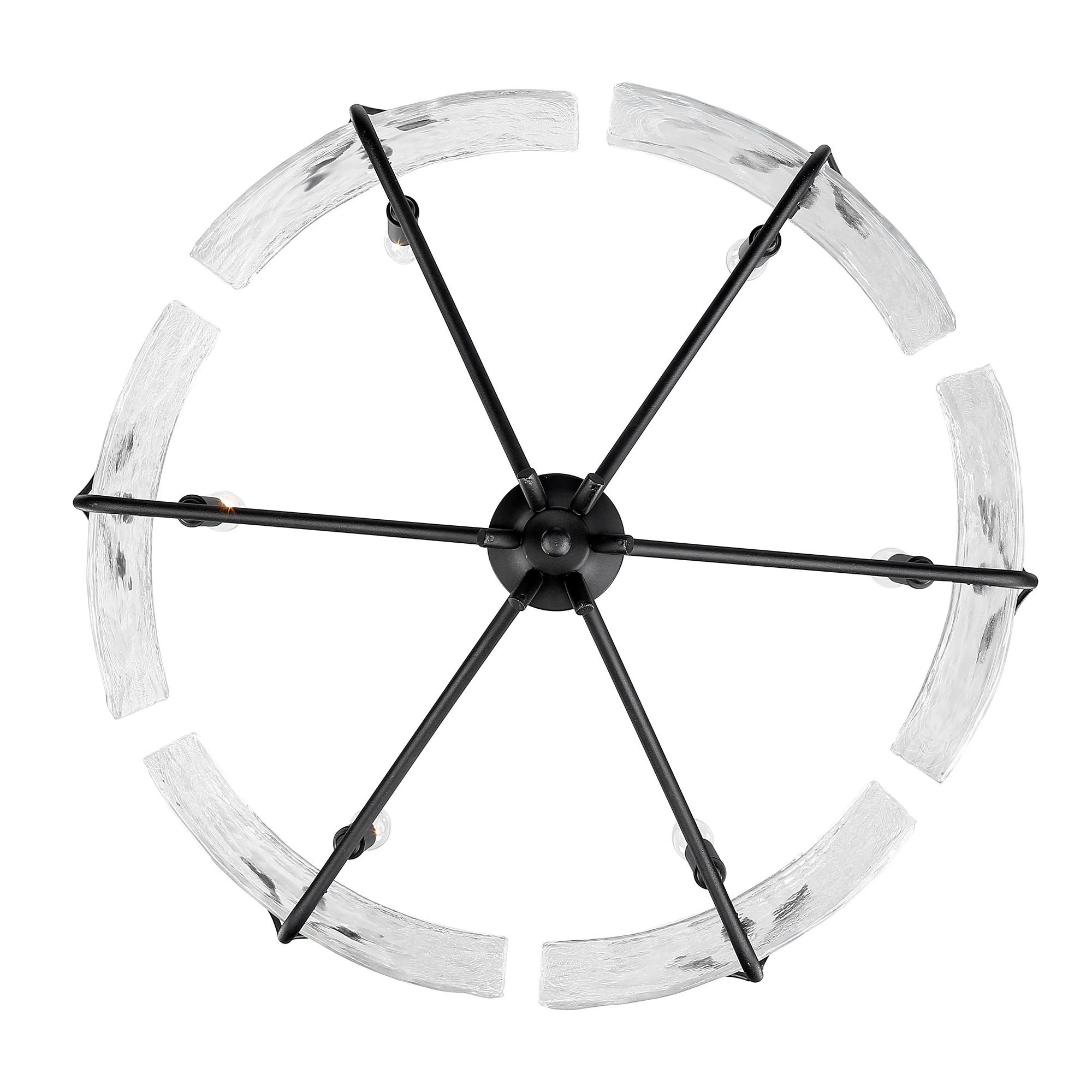 Calla 6-light Chandelier in Natural Black - Image 3
