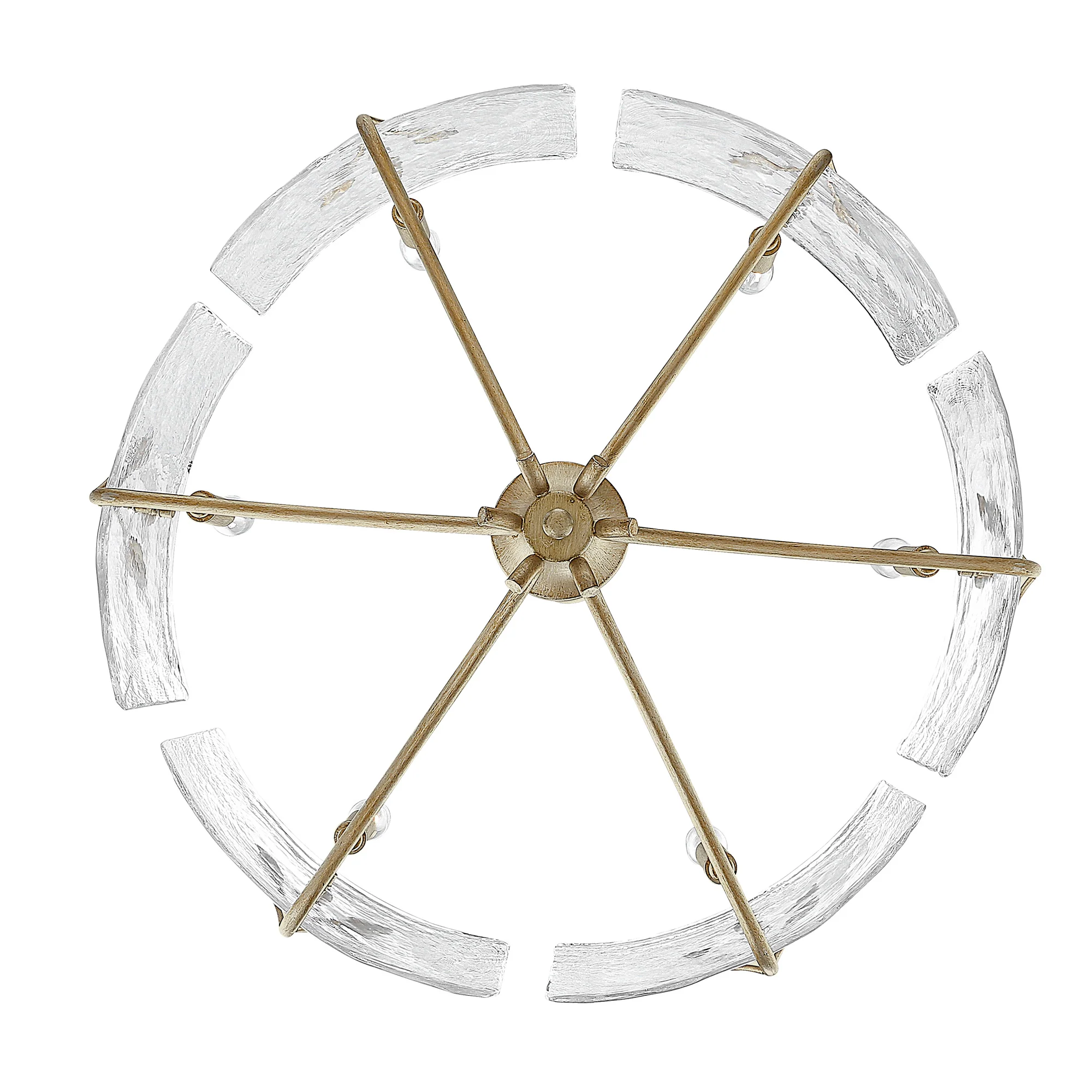 Calla 6-light Chandelier in White Gold - Image 3