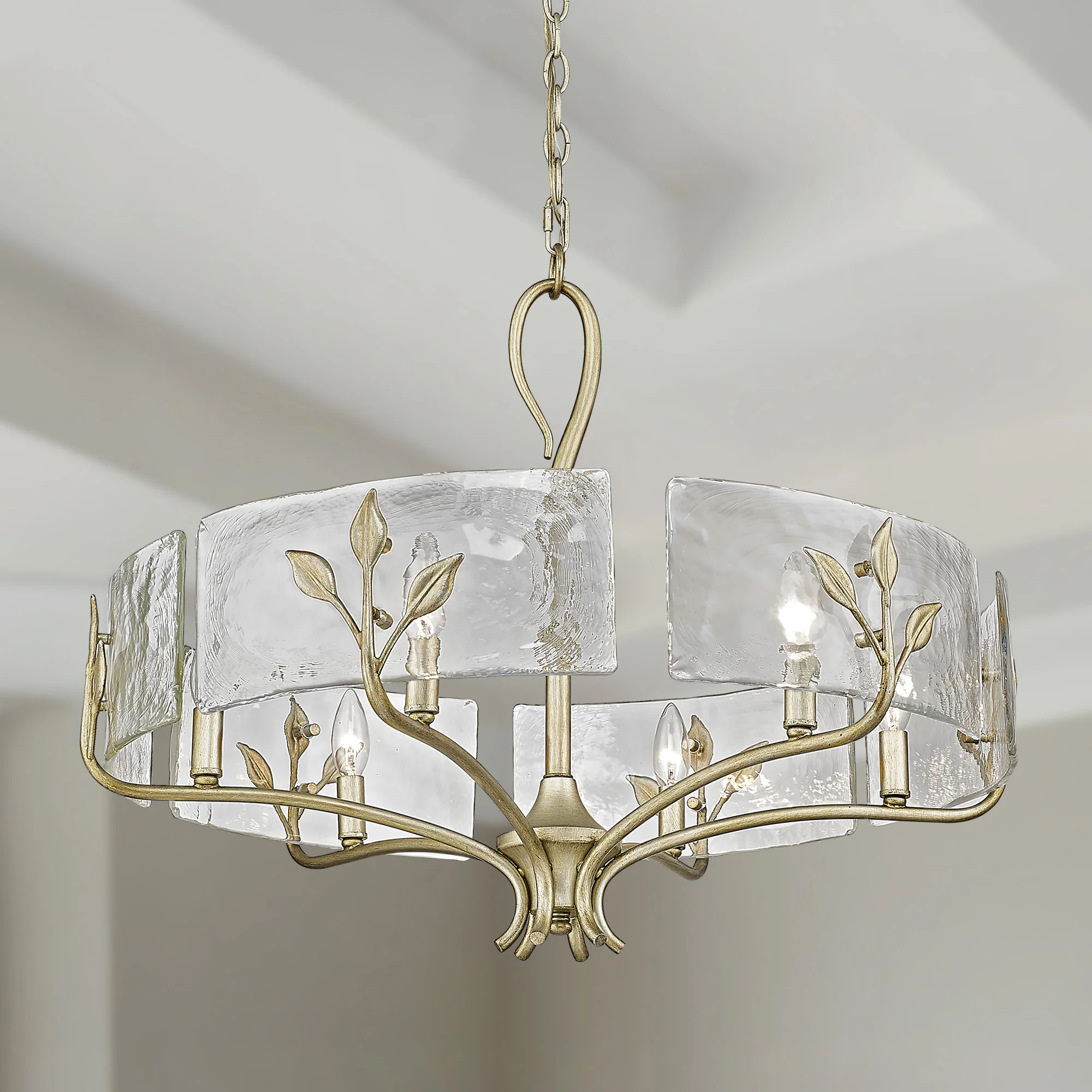 Calla 6-light Chandelier in White Gold - Image 6