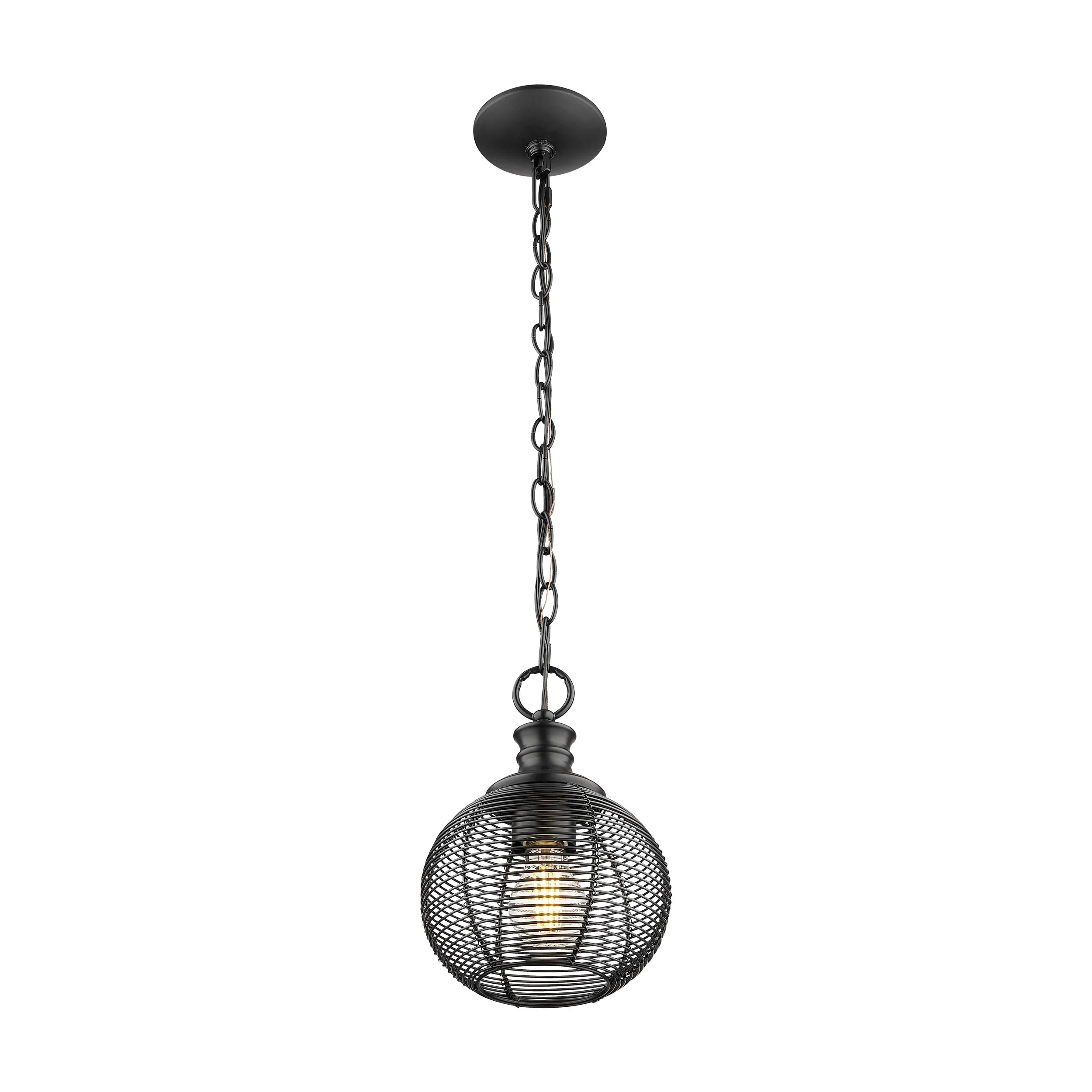 Calypso 1-light 8in Pendant in Matte Black - Image 3