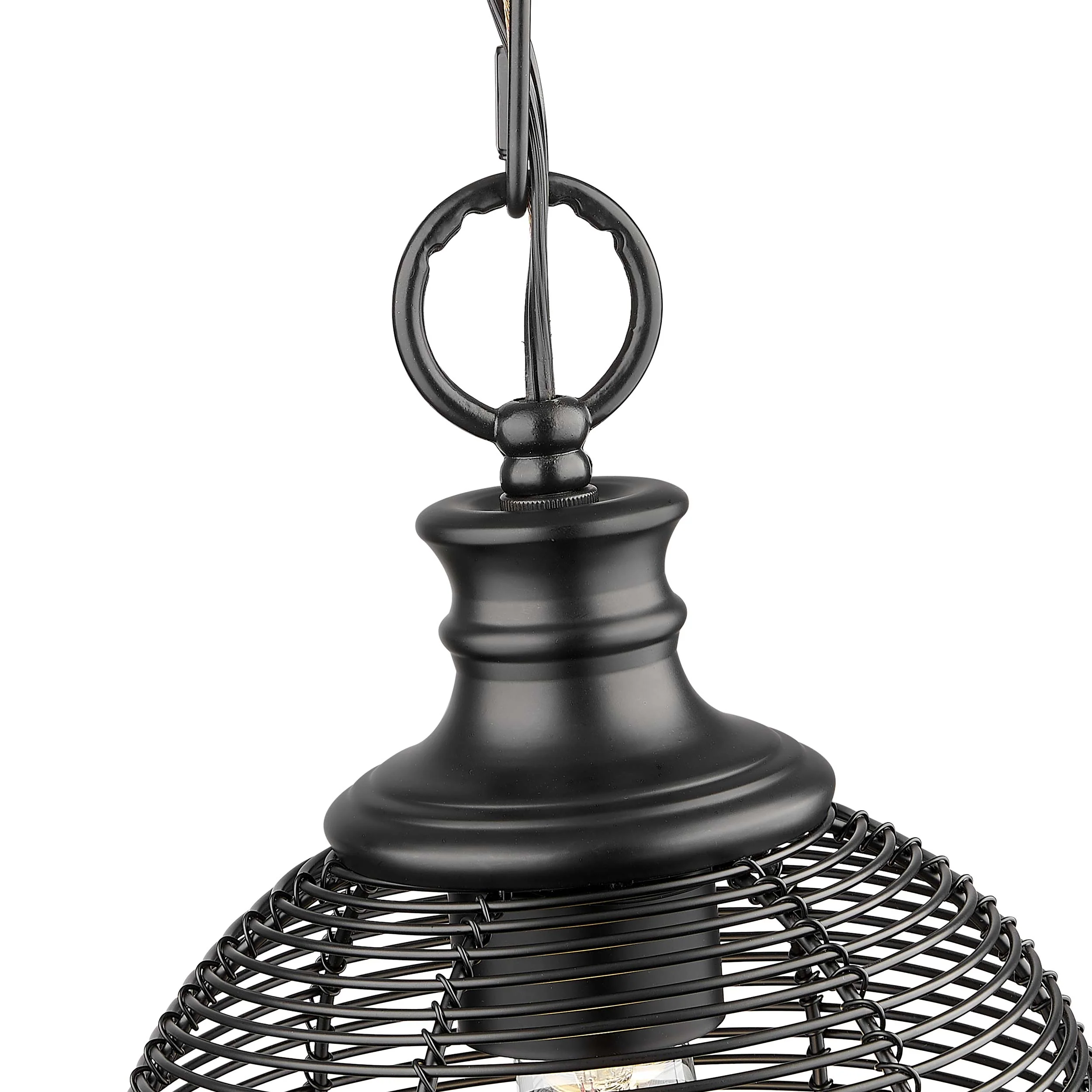 Calypso 1-light 8in Pendant in Matte Black - Image 4