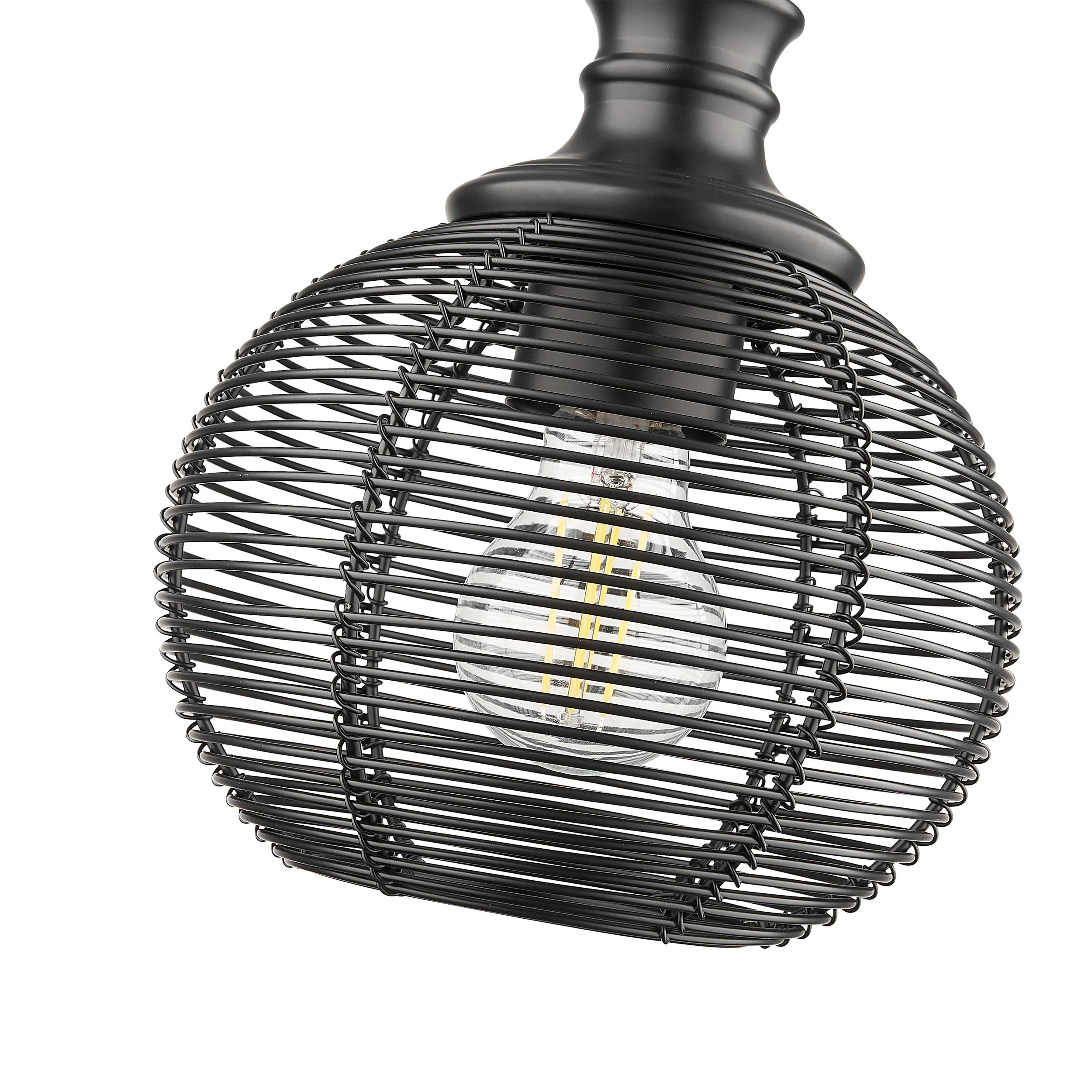 Calypso 1-light 8in Pendant in Matte Black - Image 5