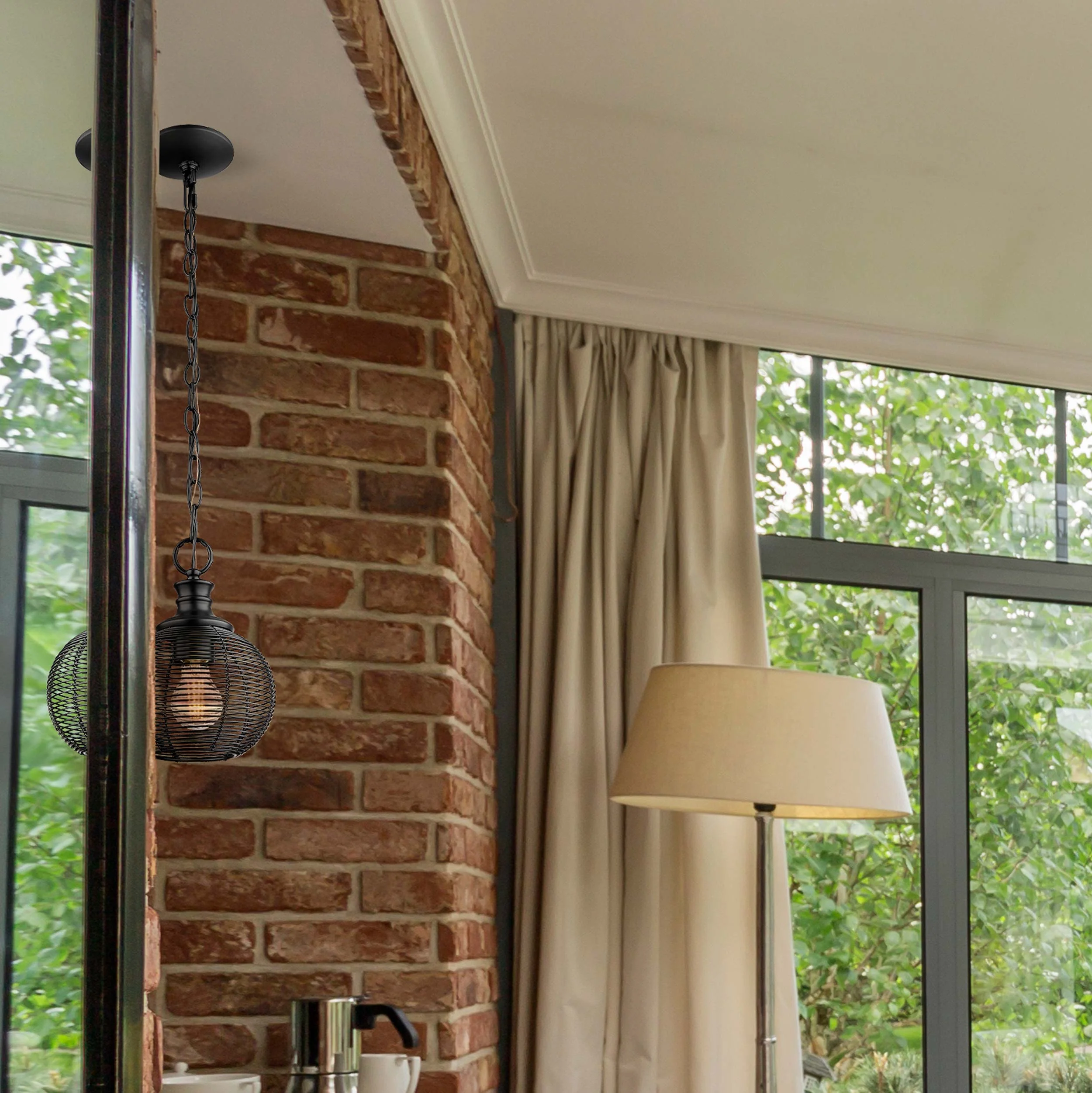 Calypso 1-light 8in Pendant in Matte Black - Image 7