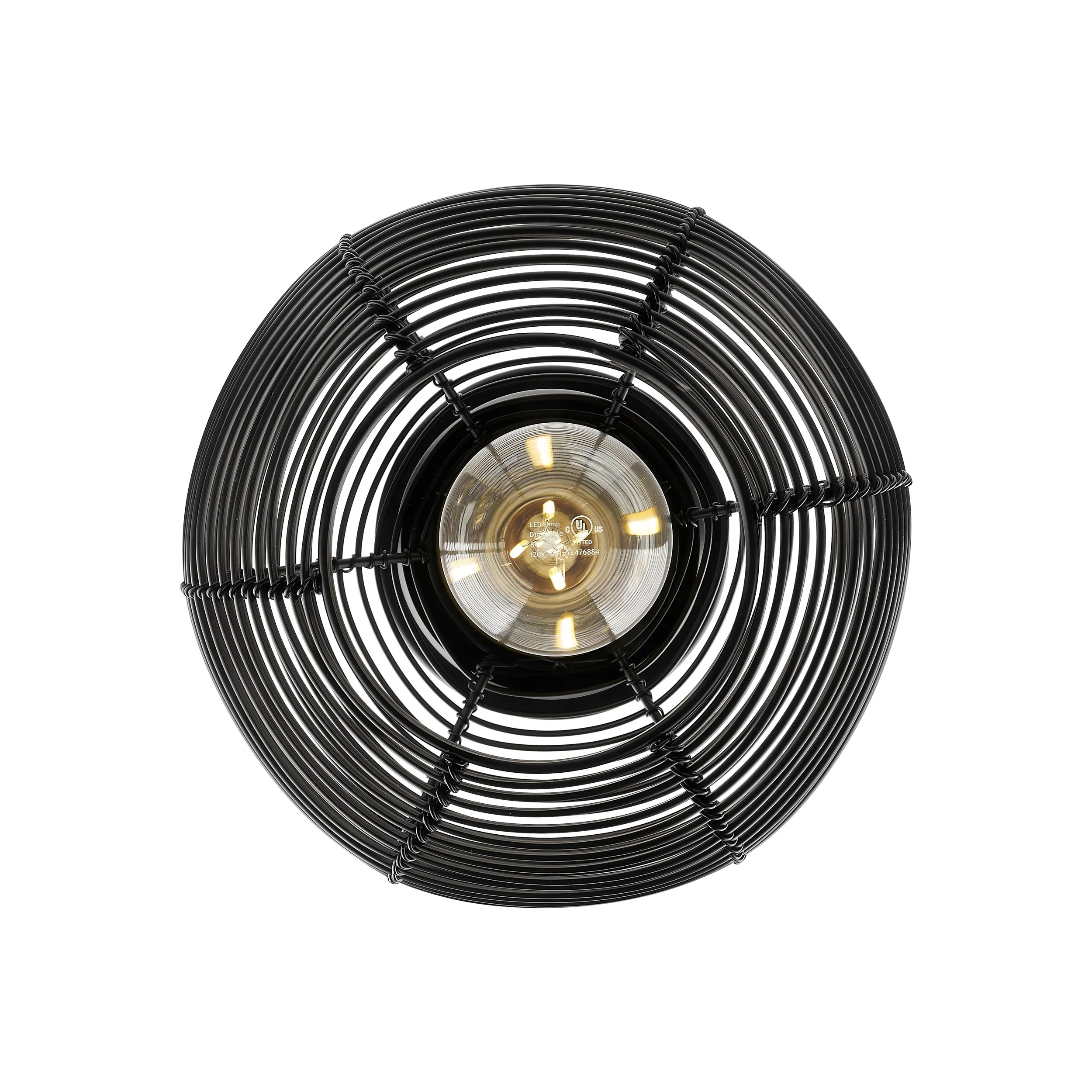 Calypso 1-light Semi-Flush Mount in Matte Black - Image 6