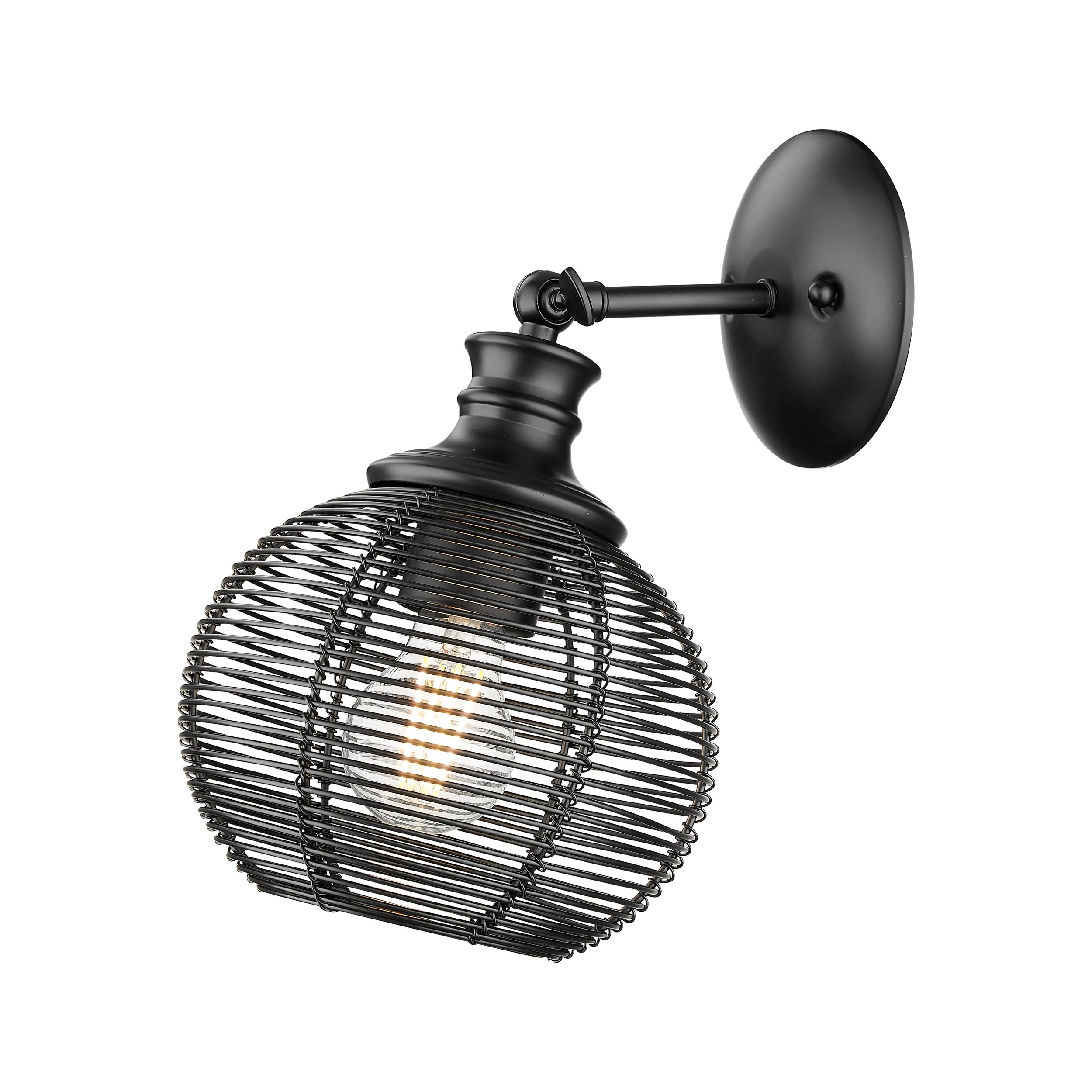 Calypso 1-light Wall Sconce in Matte Black - Image 4