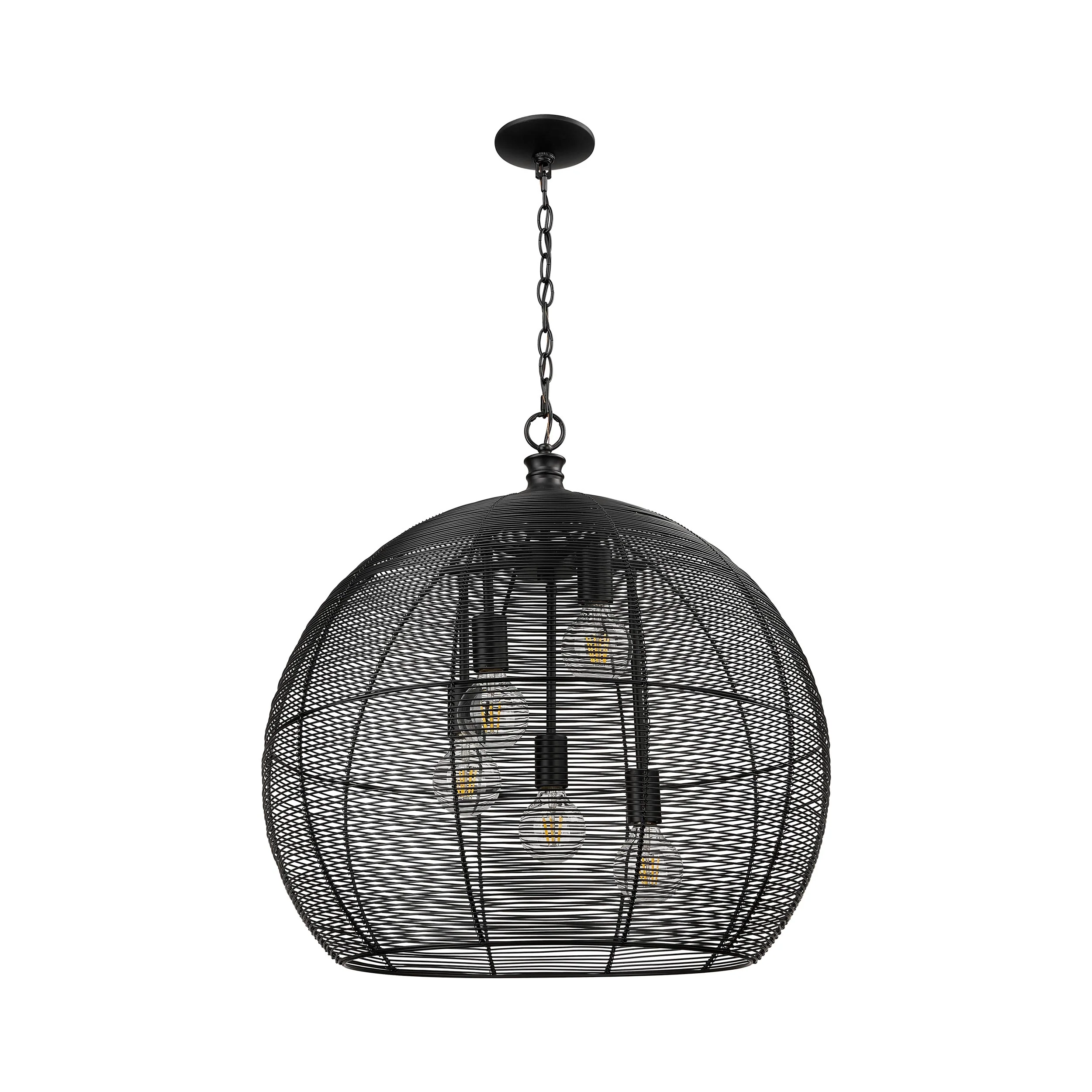 Calypso 5-light Pendant in Matte Black - Image 2