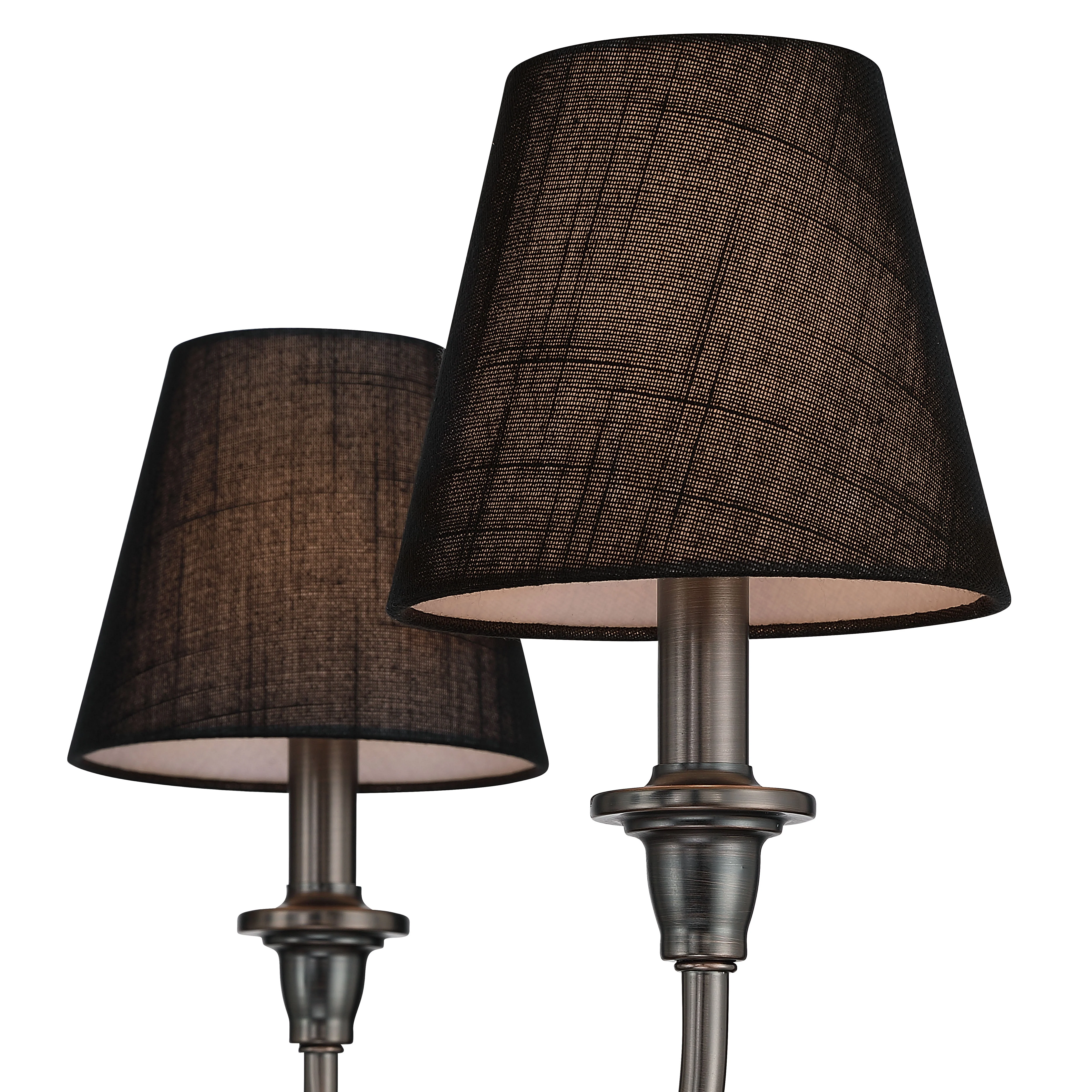 Cambria 6-Light Chandelier in Oil Rubbed Bronze & Black Shades - Image 6