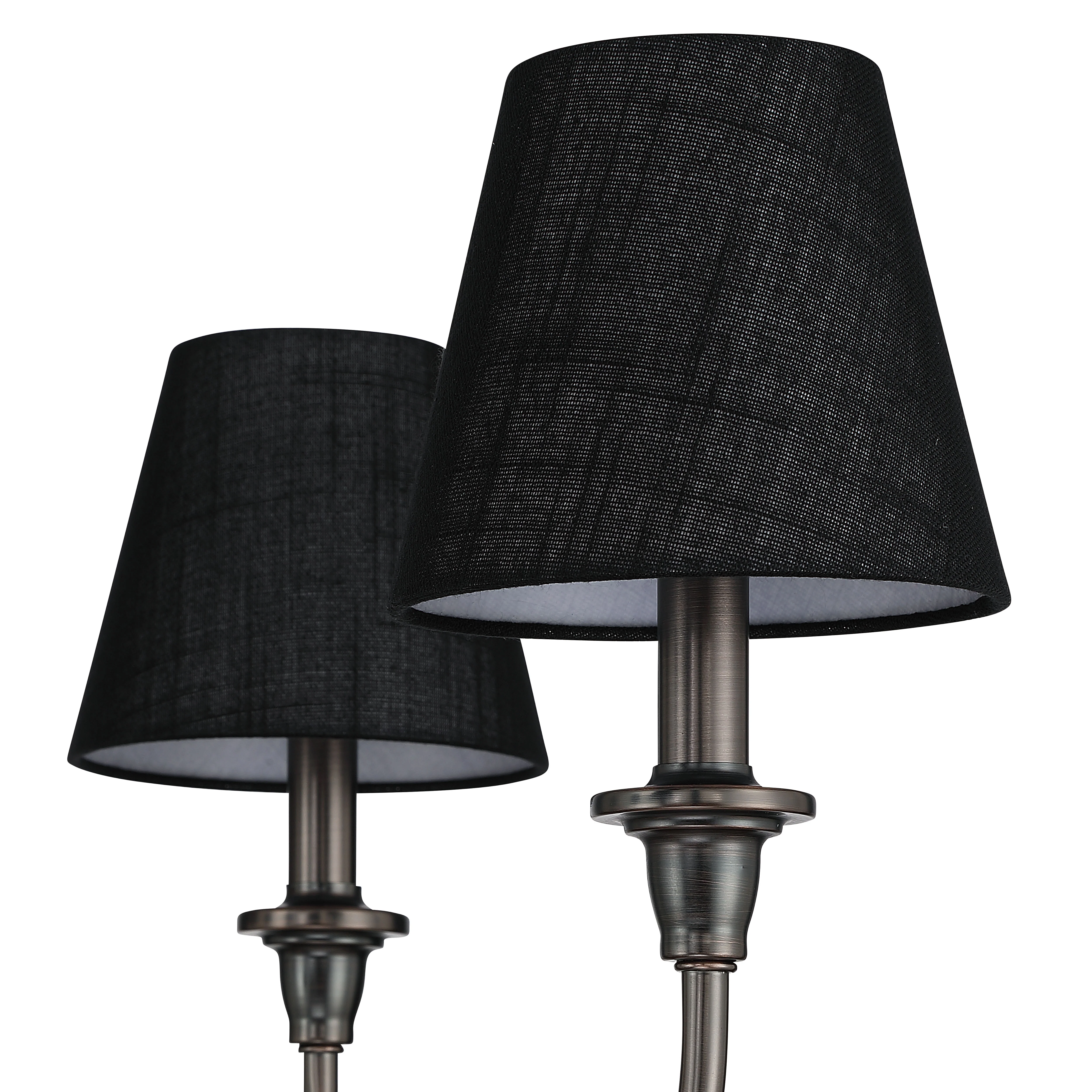 Cambria 6-Light Chandelier in Oil Rubbed Bronze & Black Shades - Image 7