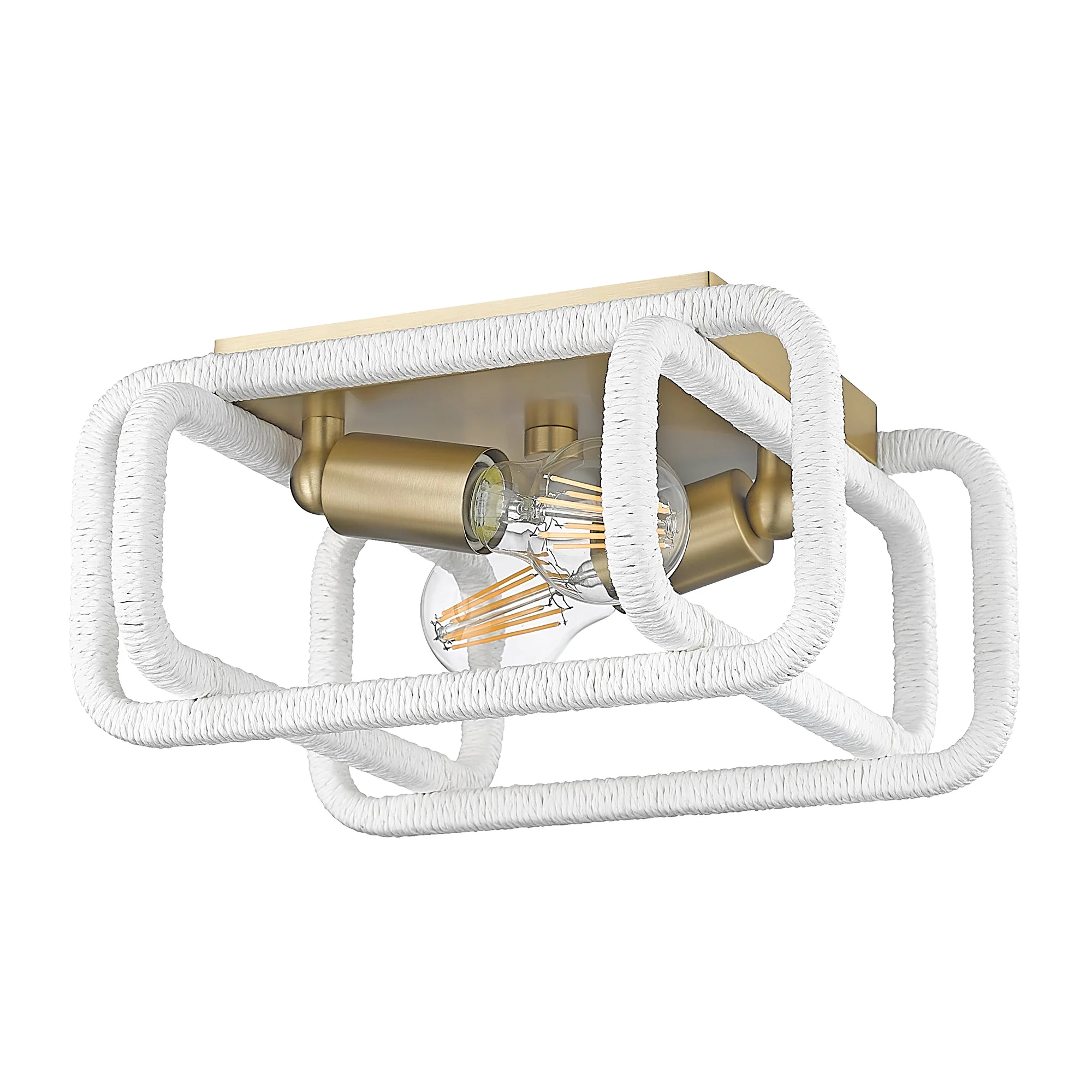 Camden 2-light Flush Mount in Brushed Champagne Brass - Image 2