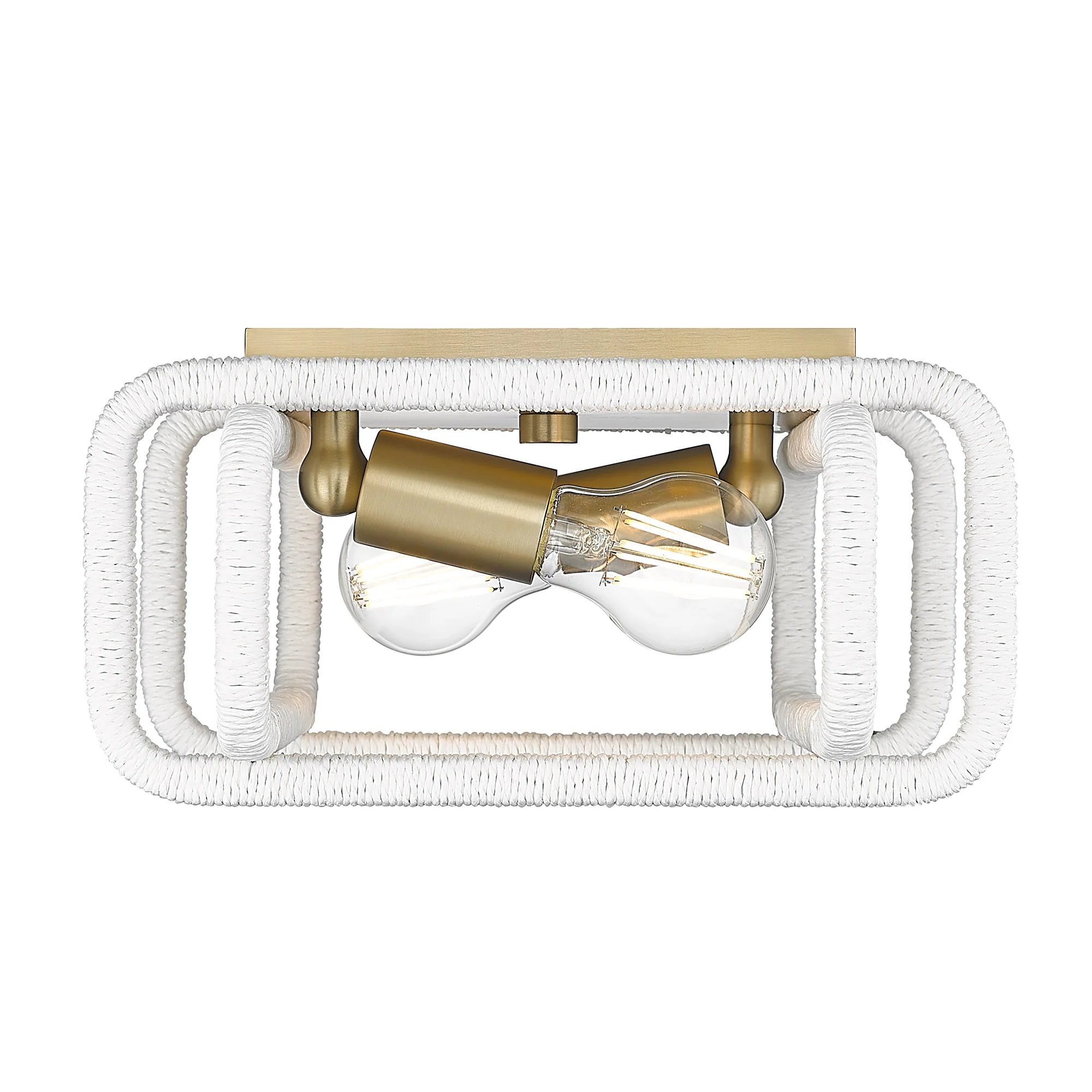 Camden 2-light Flush Mount in Brushed Champagne Brass - Image 3