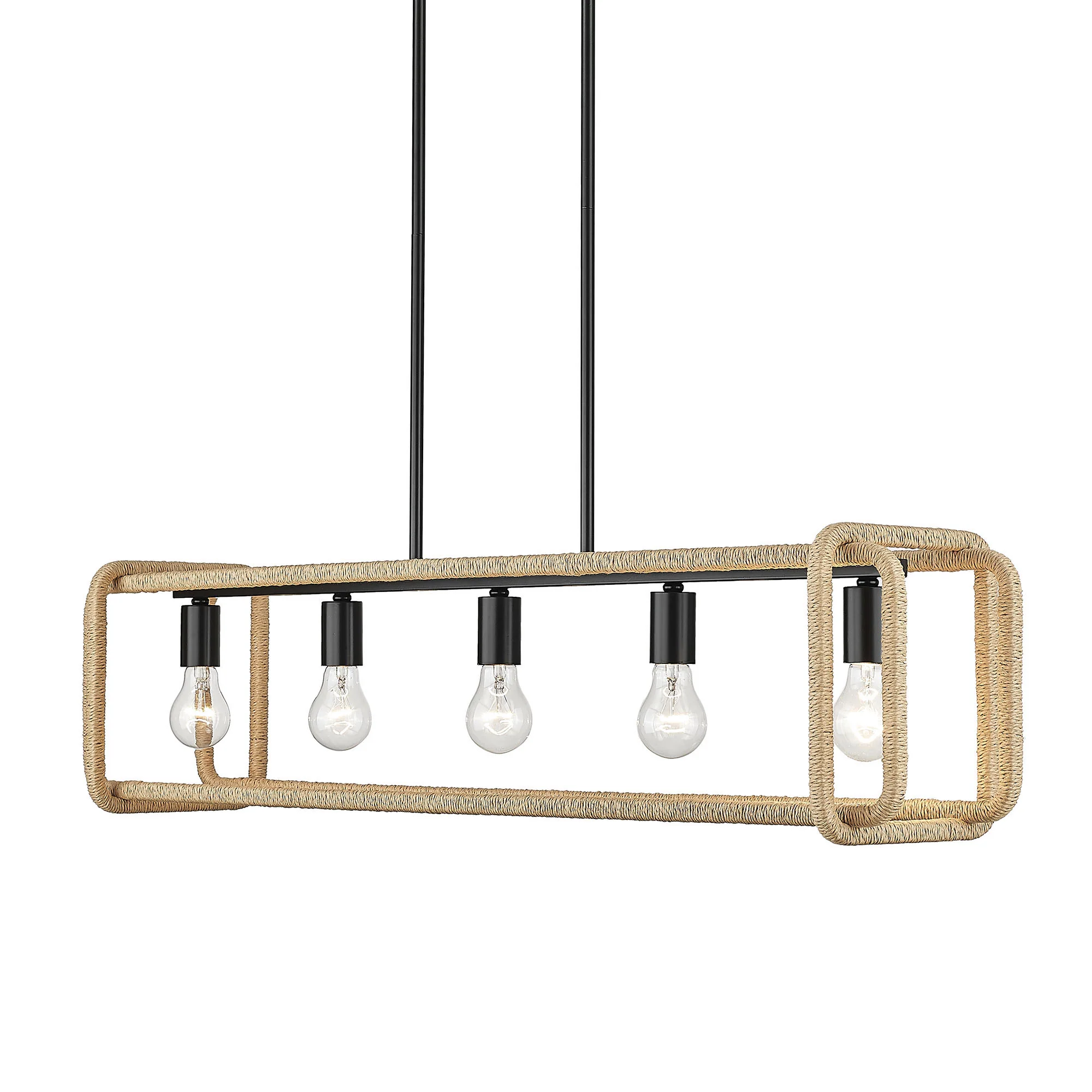 Camden 5-light Island Light in Matte Black - Image 4